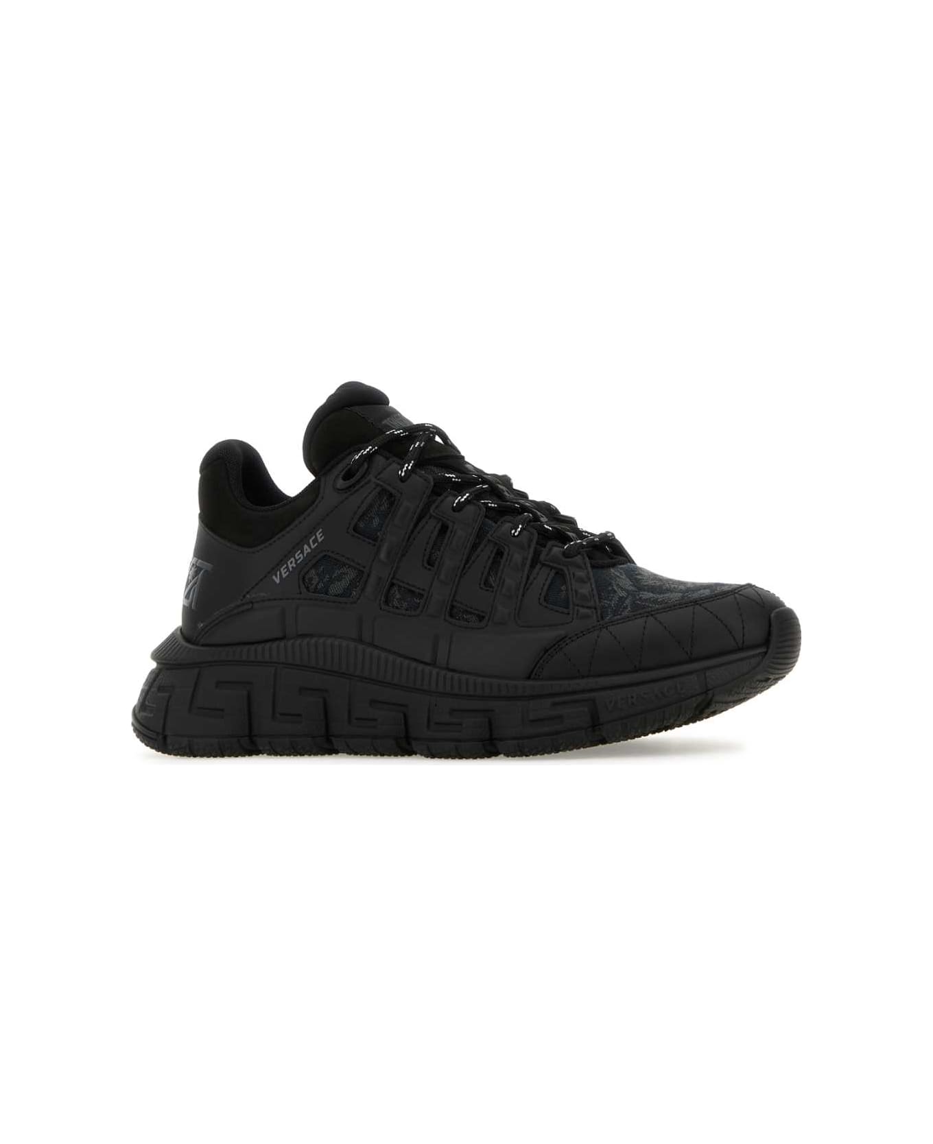 Versace Black Trigreca Baroque Sneakers - BLACKANTHRACITE