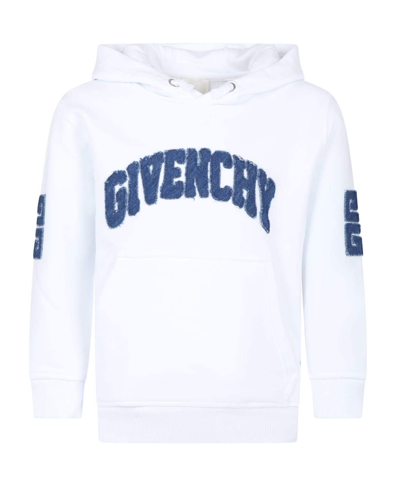 Givenchy White Sweatshirt For Boy With Logo - Bianco ニットウェア＆スウェットシャツ