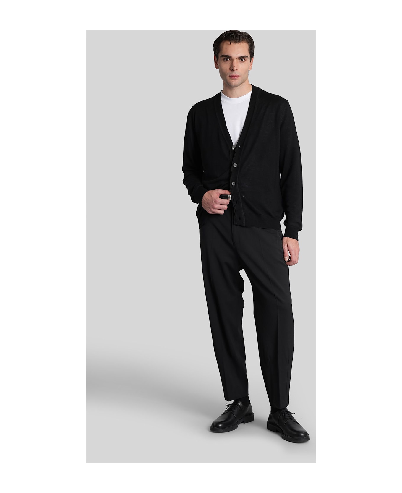 Mauro Grifoni Cardigan In Black Wool - black