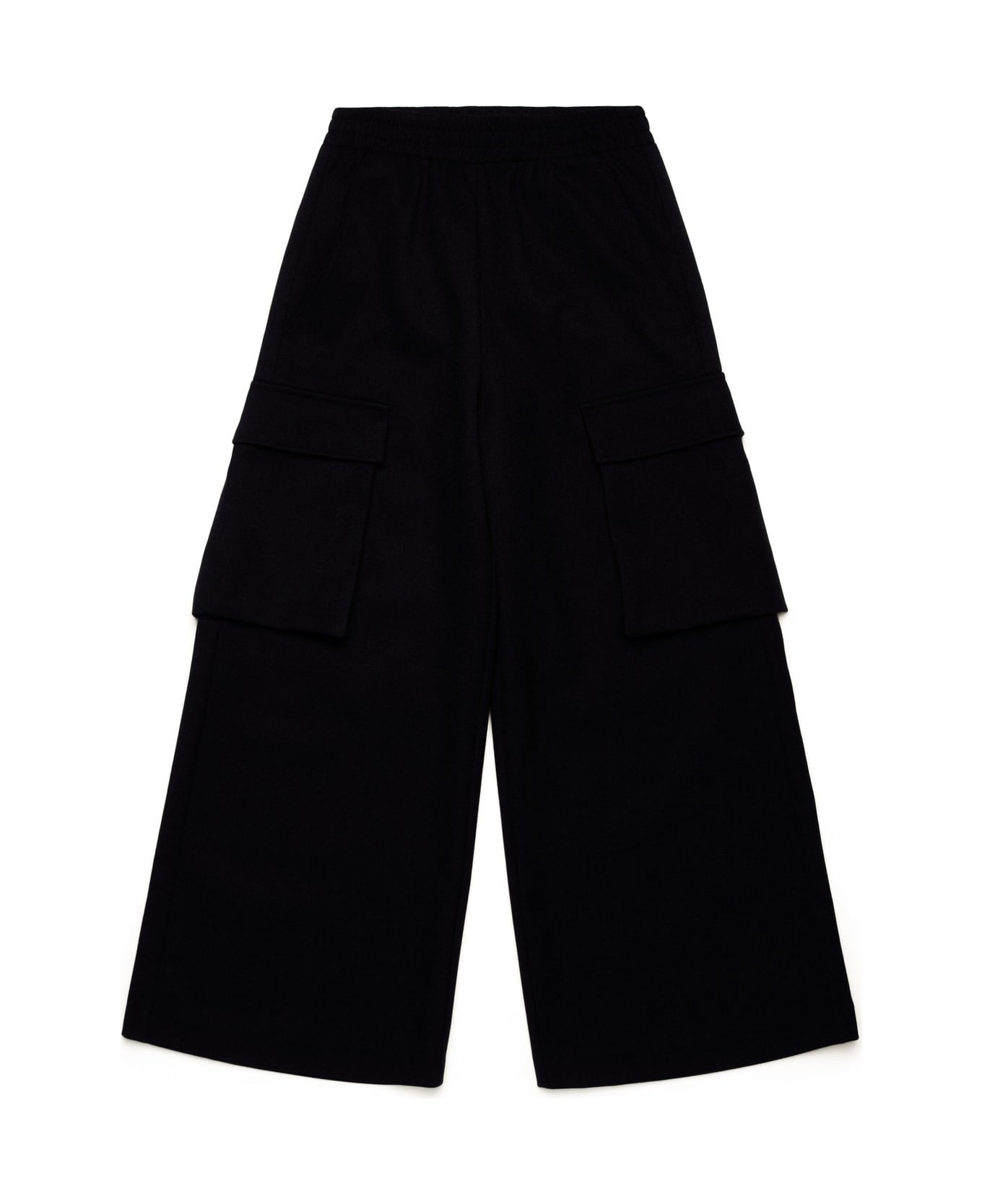 MM6 Maison Margiela Logo Embroidered Cargo Pants - Black