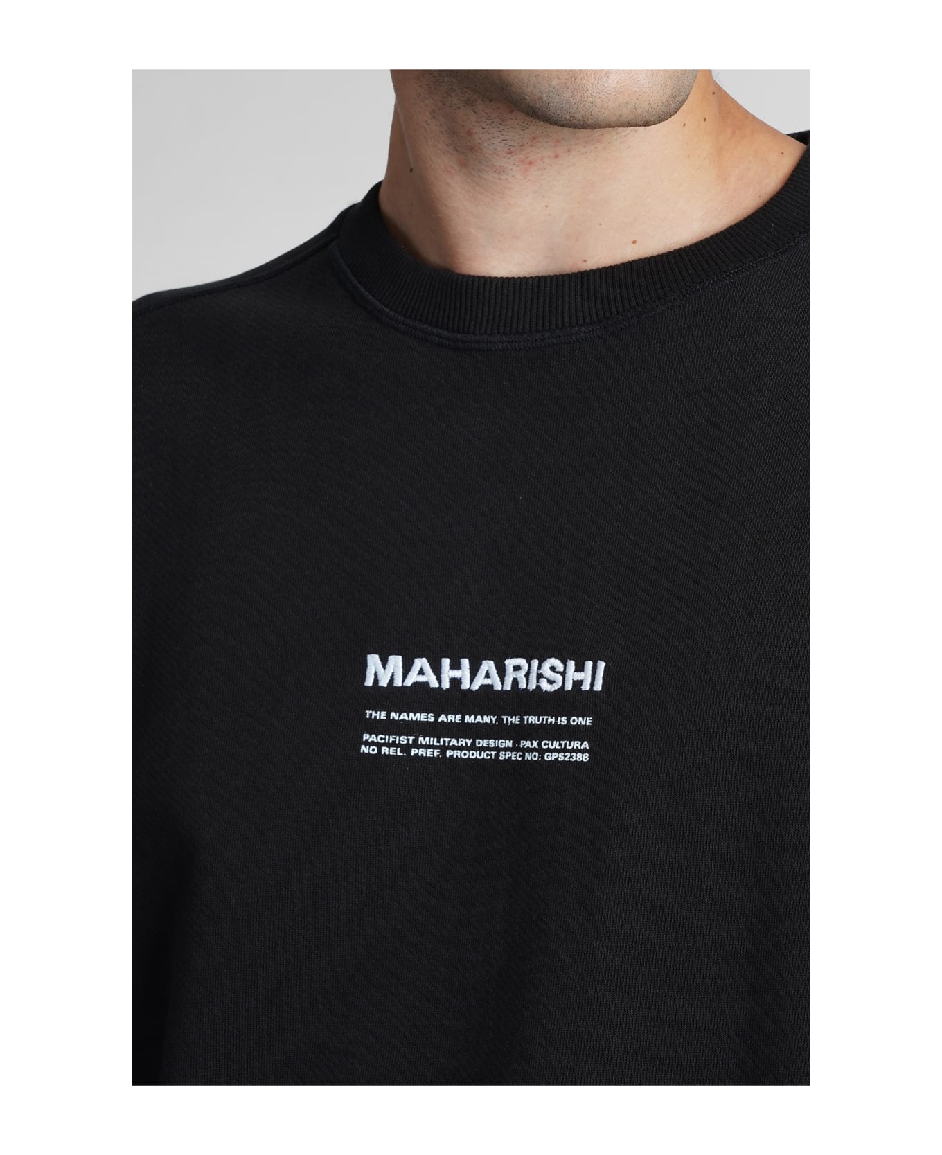 Maharishi Miltype Sweatshirt In Black Cotton - black