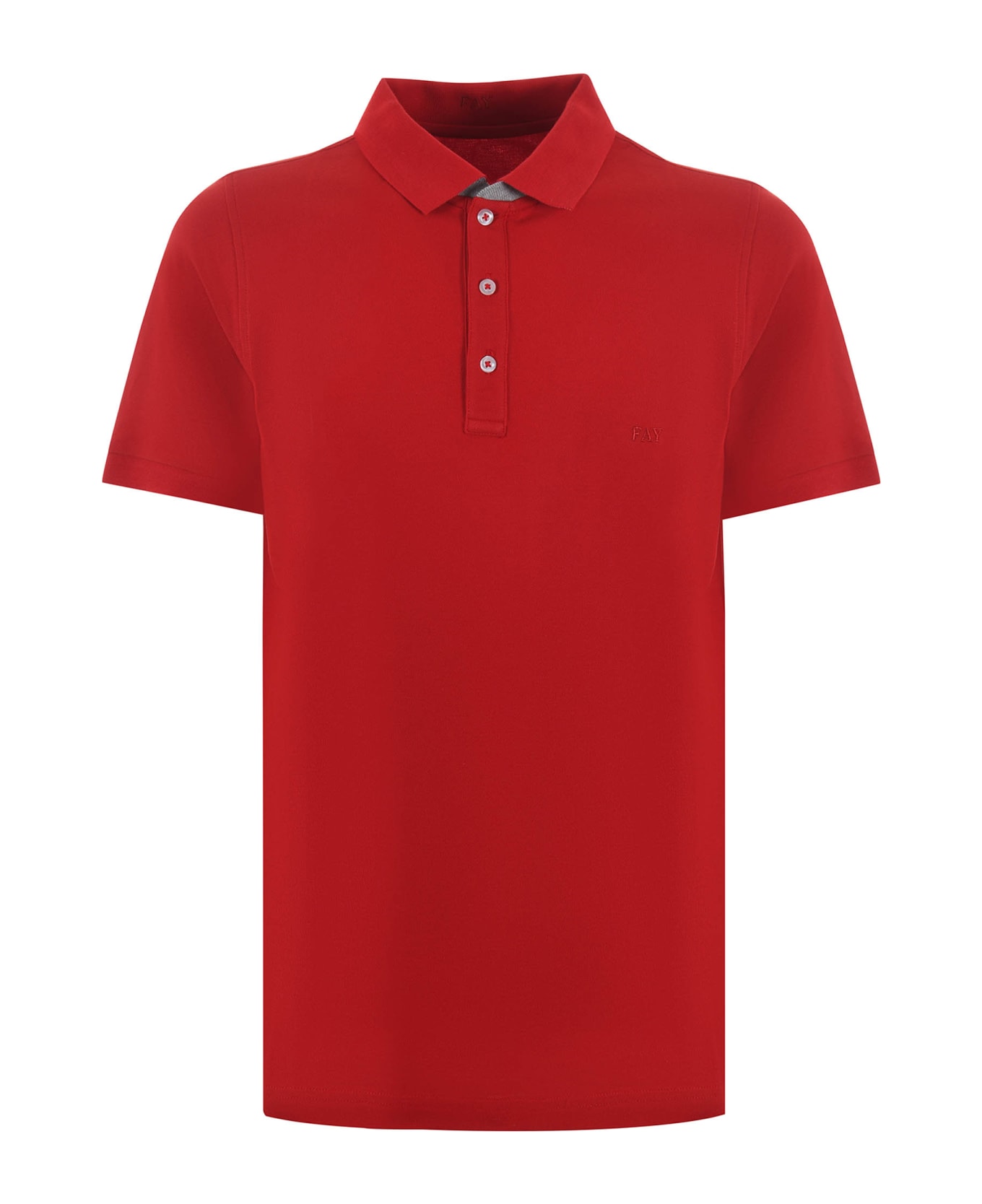 Fay Logoed Polo - Red ポロシャツ