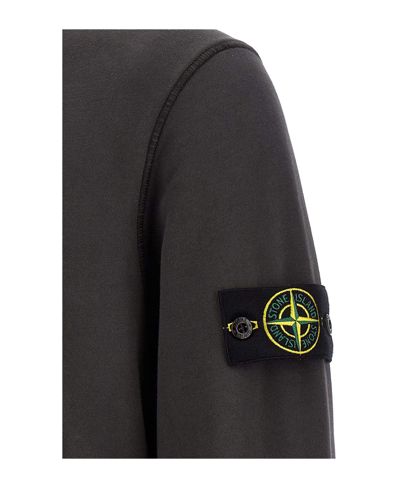 Stone Island Logo Badge Sweatshirt - Gray