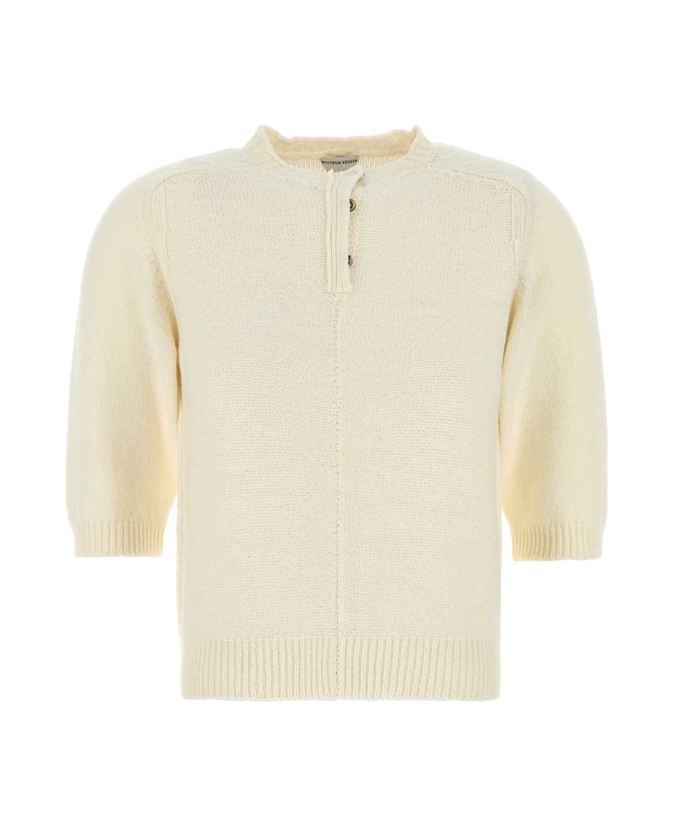 Bottega Veneta Ivory Wool Sweater - CHALK