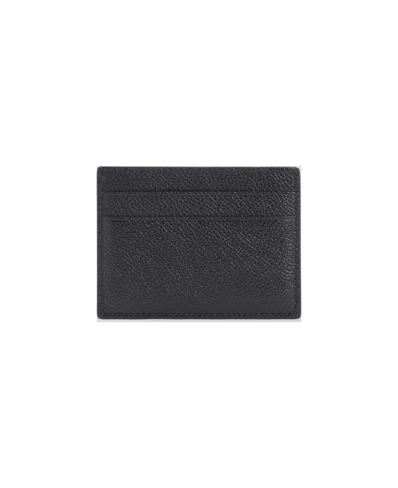 Balenciaga Cash Leather Card Holder - Black