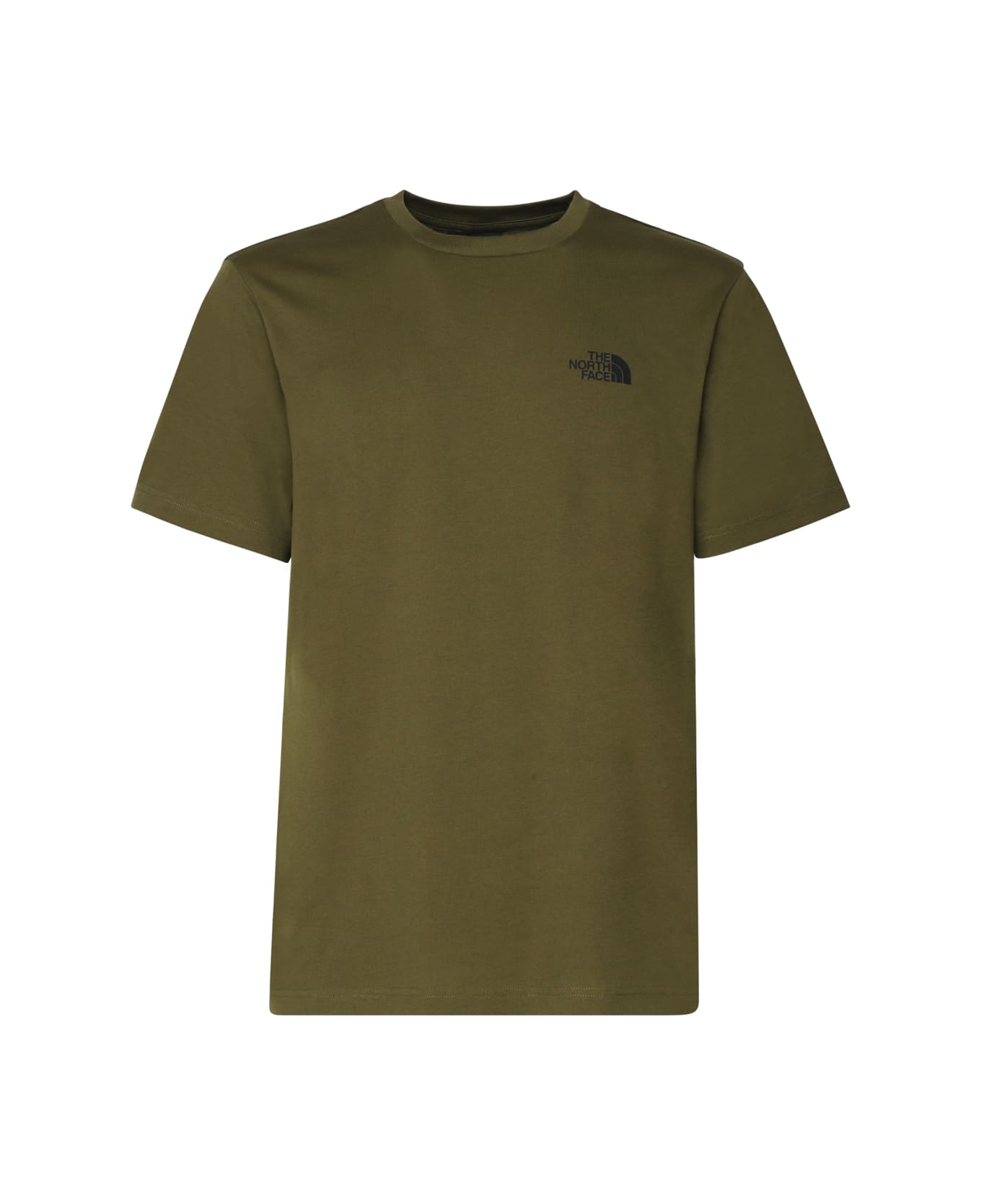 The North Face T-shirt In Blended Cotton - Forest Olive