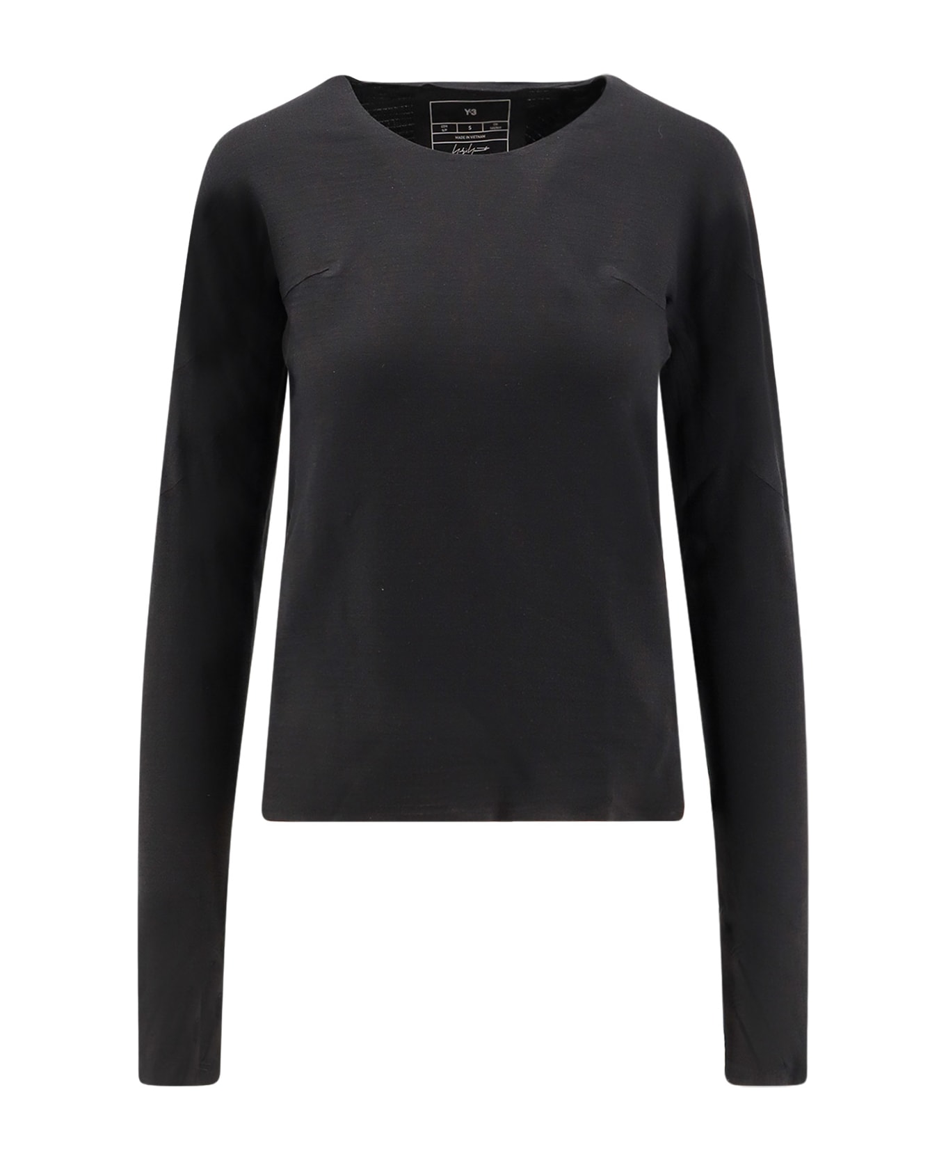 Y-3 W Run Ls Techical Fabric T-shirt - Black