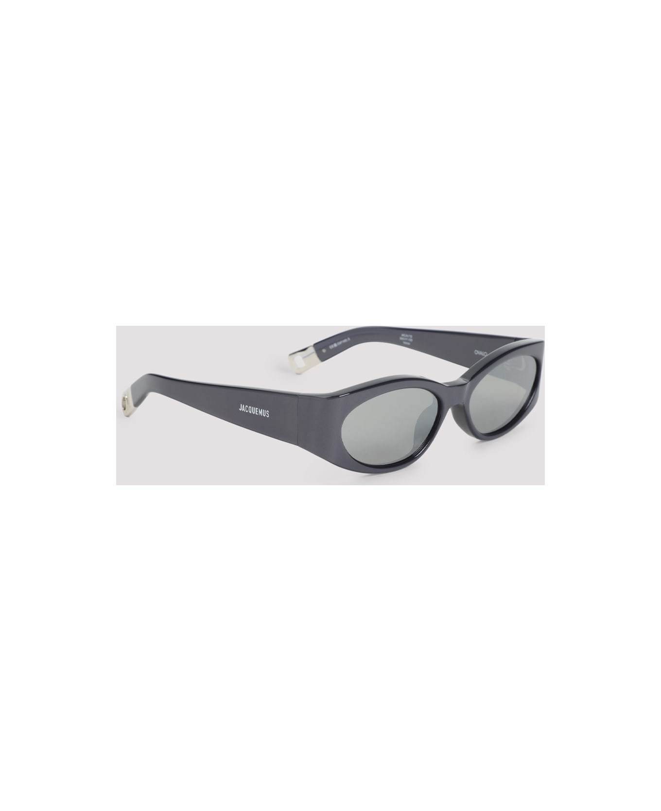 Jacquemus Ovalo Sunglasses - Metallic Gun Silver Silver