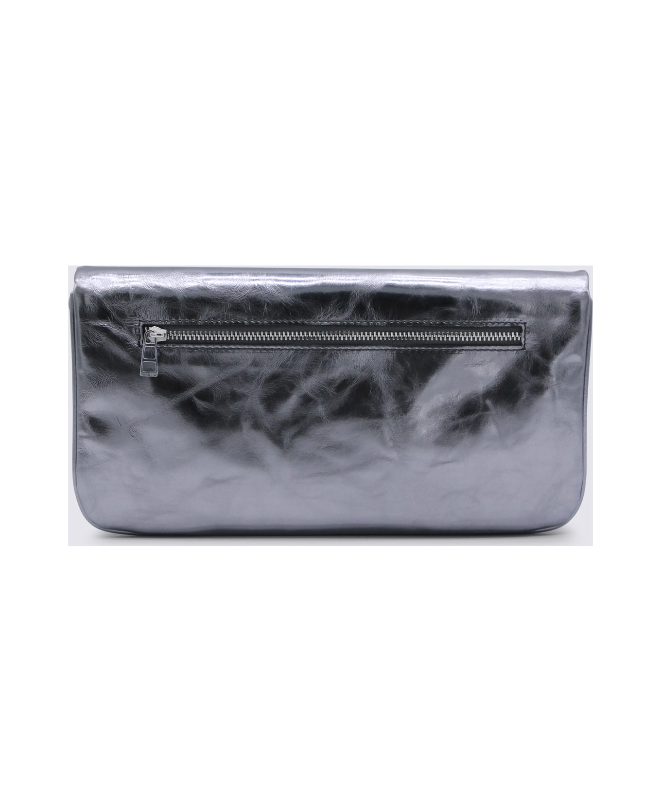 Zadig & Voltaire Silver Leather Rock Vintage Metal Shoulder Bag - Grey