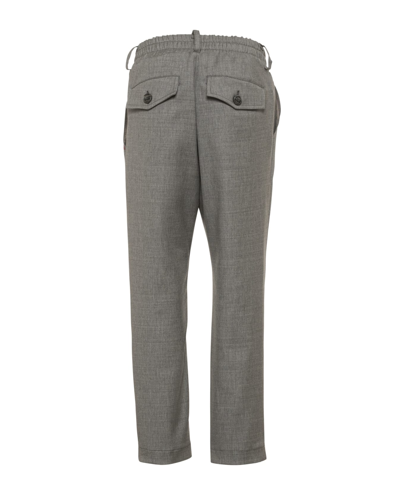 Eleventy Straight Trousers With Drawstring - Gray ボトムス