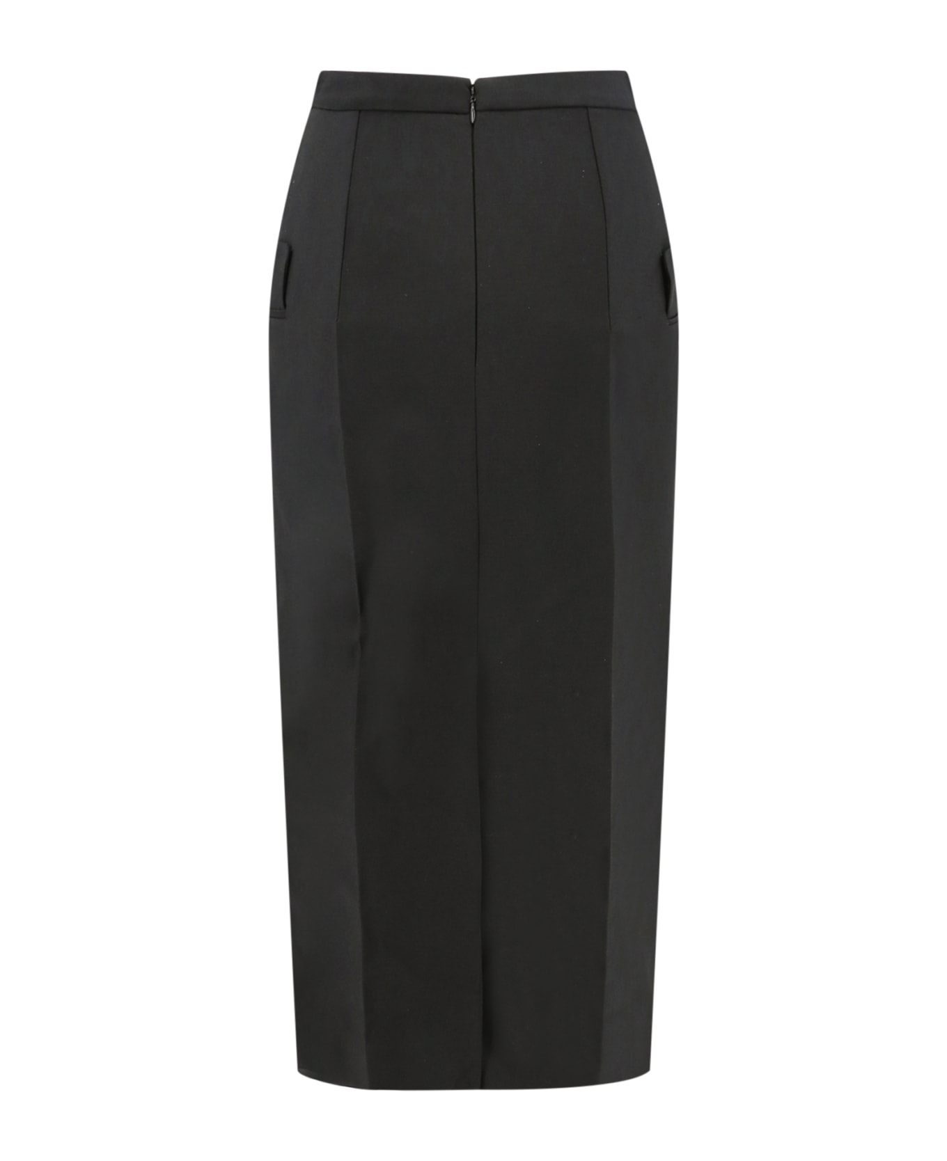 Alexander McQueen Long Sartorial Skirt With Front Split - Black