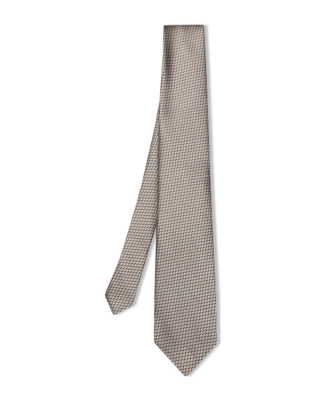 Tom Ford Vicuna Grey Silk Tie - Beige