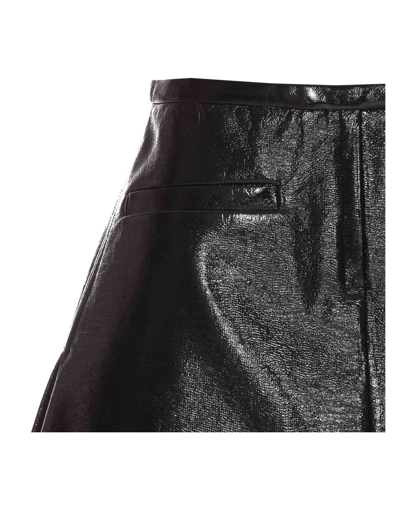 Courrèges Vinyl Mini Skirt - Black