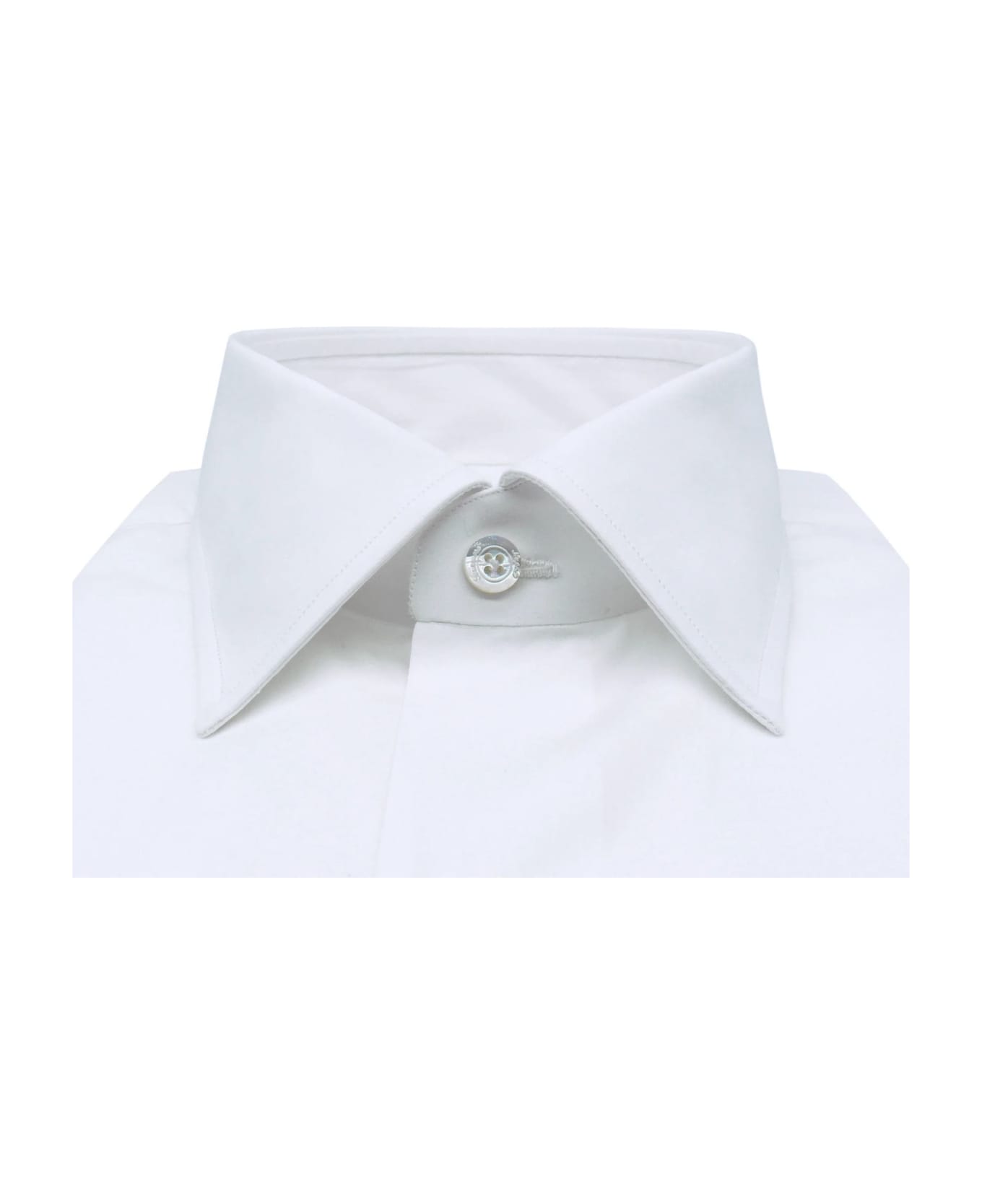 Finamore White Cotton Shirt - White シャツ