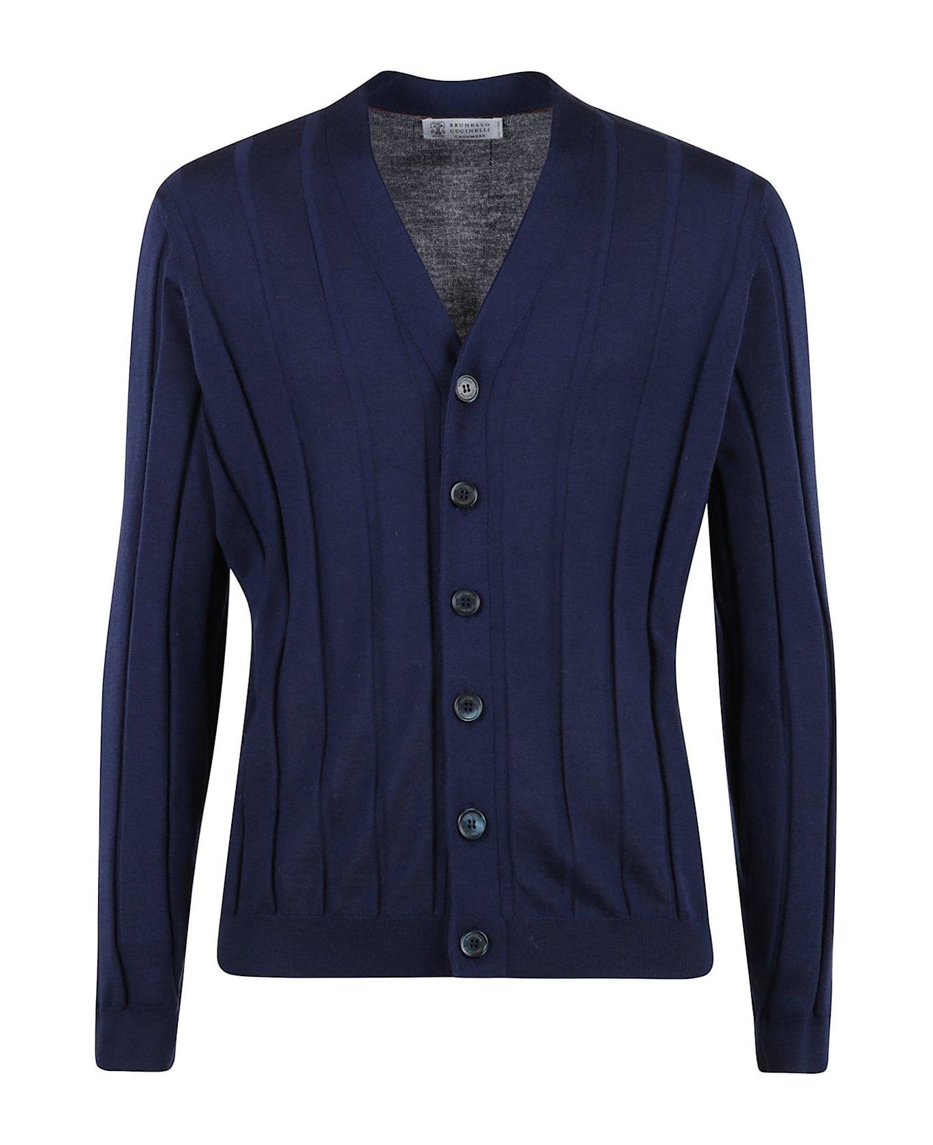 Brunello Cucinelli Knitted Cardigan - BLUE INDIGO