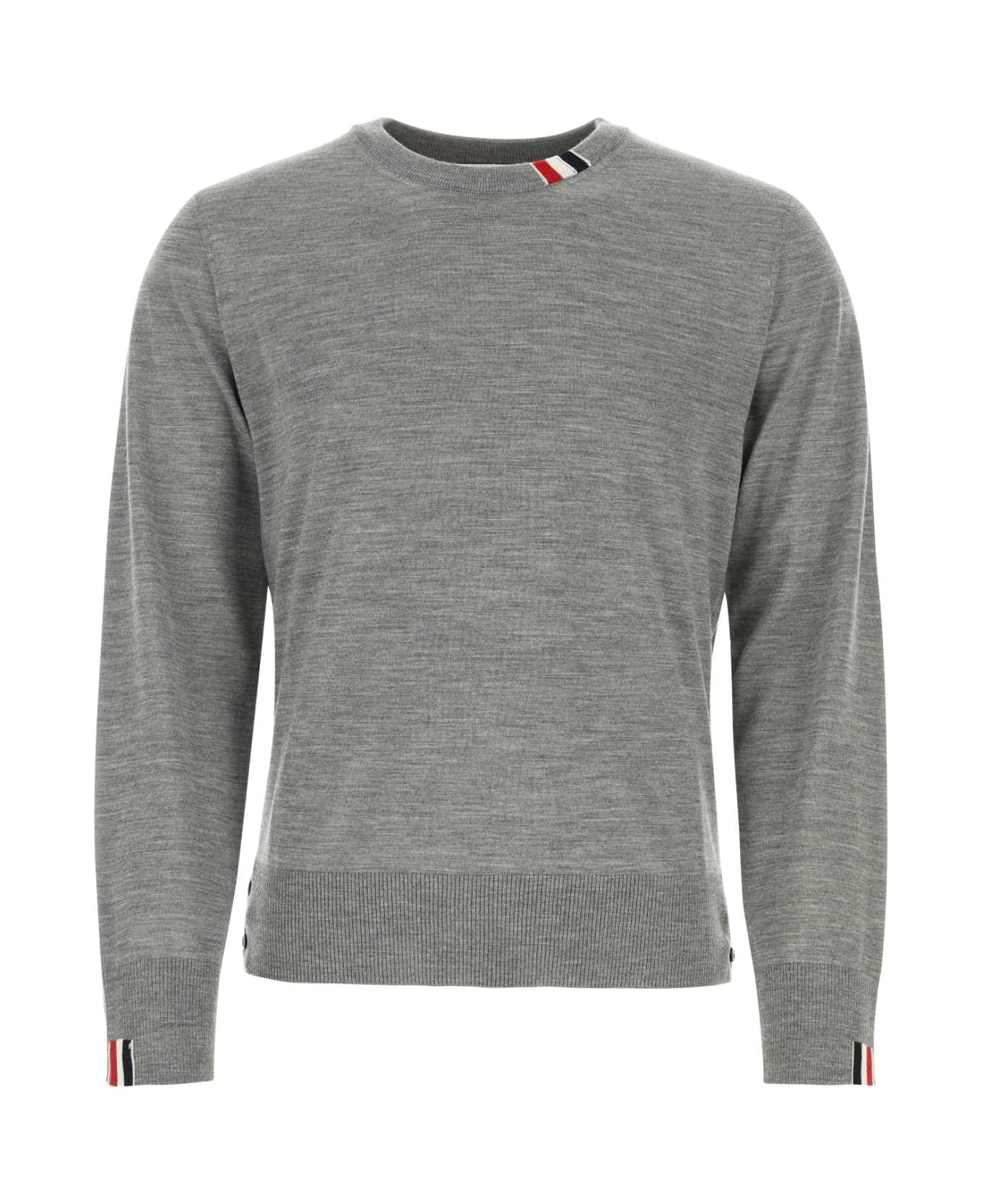 【送料&関税込】Thom Browne Melange Grey Wool Sweater Thom Browne Melange Grey Wool Sweater | italist