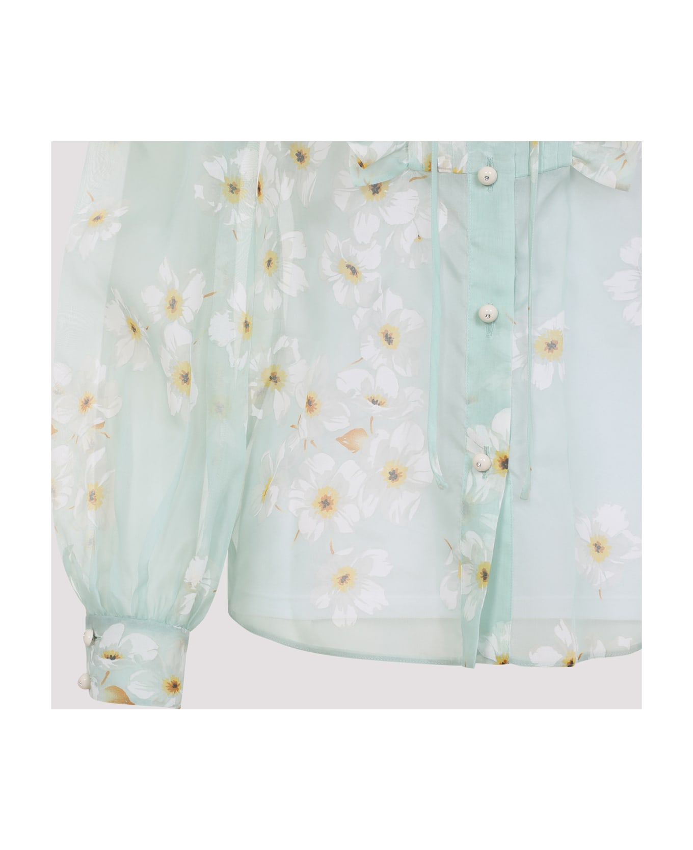 Valentino Silk Shirt - Dirty Sage Multicolor
