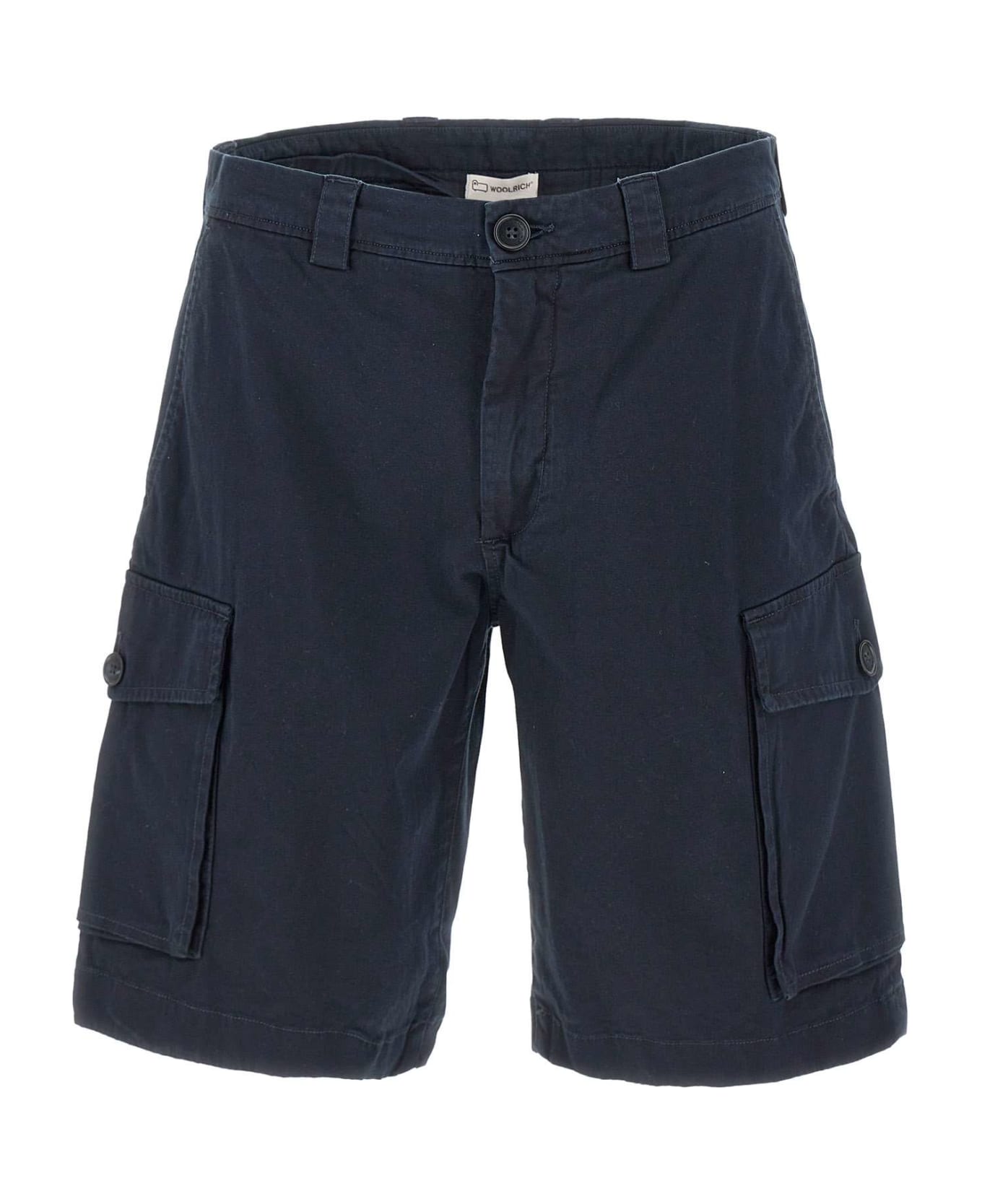 Woolrich "cargo" Cotton Shorts - BLUE