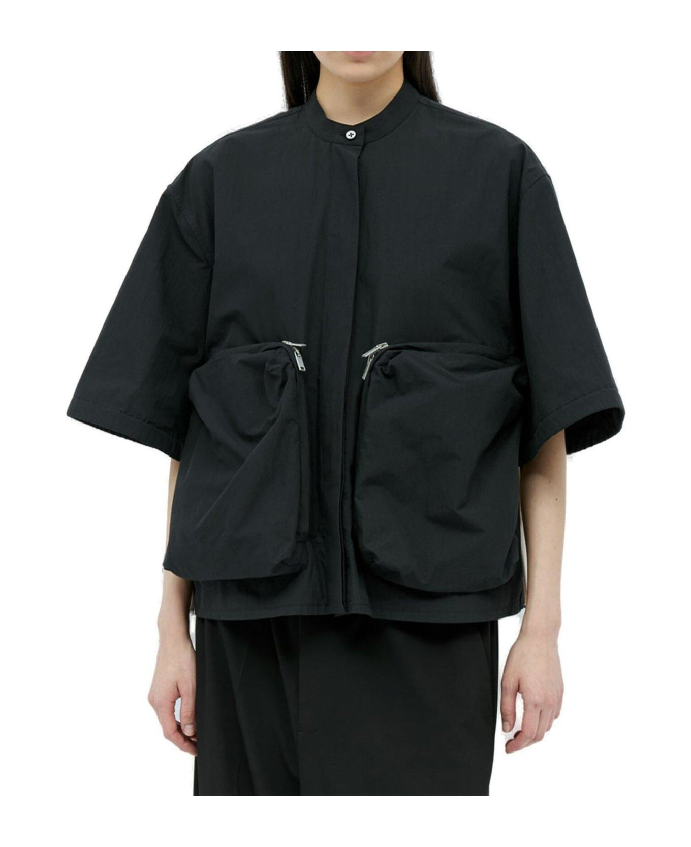 Jil Sander + Pocket Detailed Shirt - Black