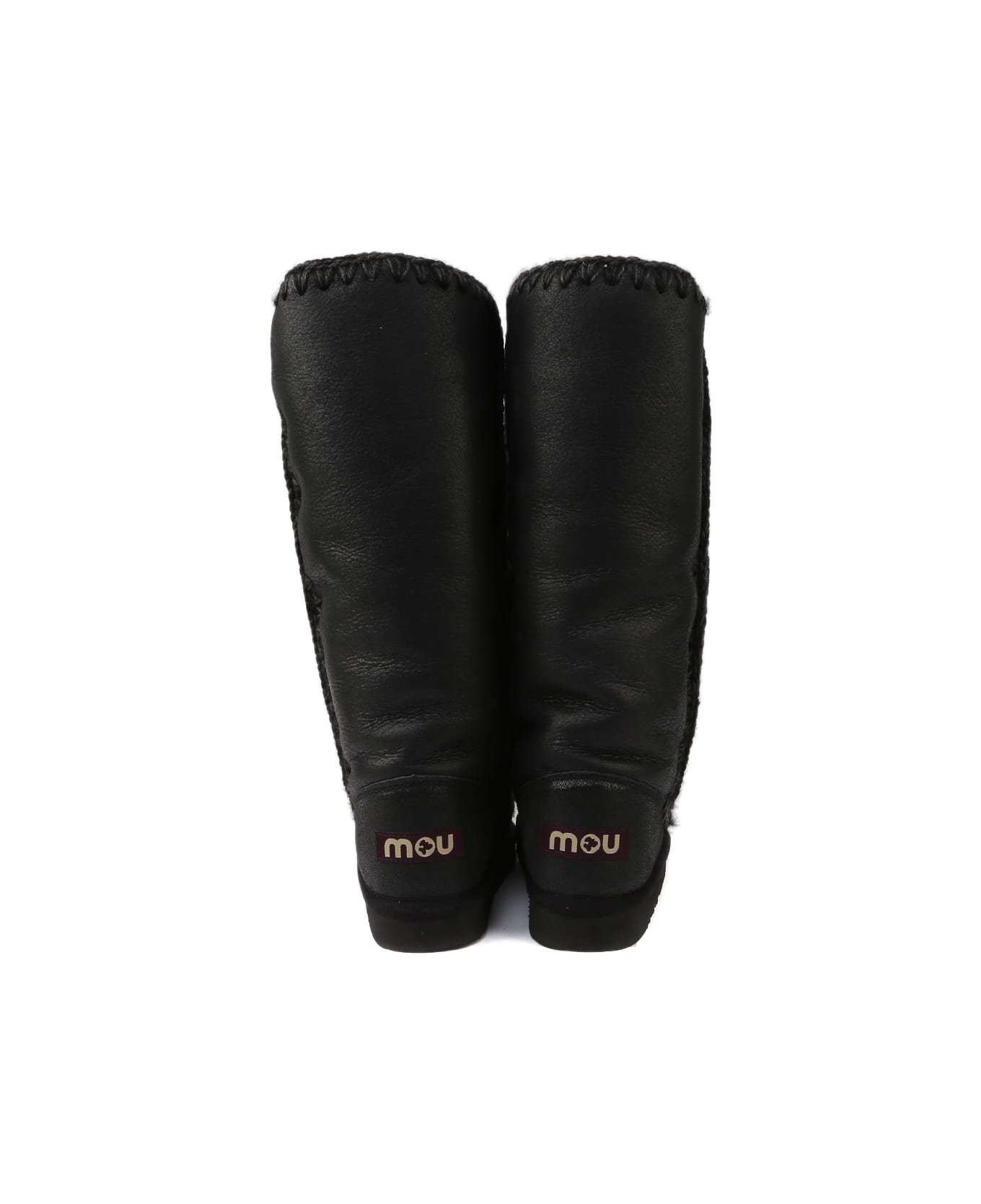 Mou Eskimo 40 Boots With Metallic Finishes - Black ブーツ