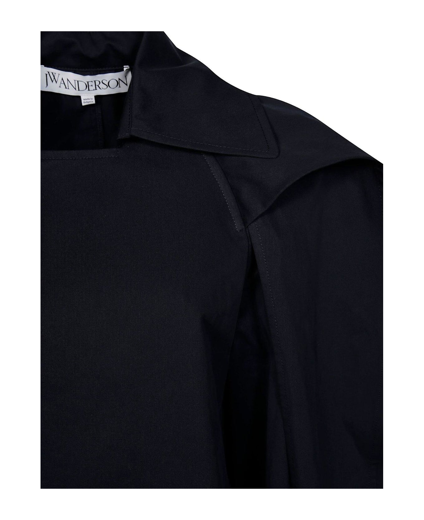 J.W. Anderson Asymmetric Cape Trench Coat - Blu