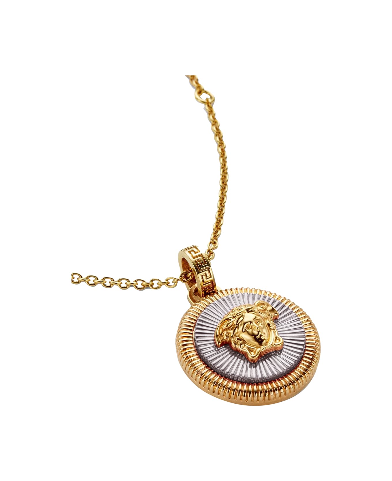 Versace Medusa Gold Brass Necklace - Versace Gold Palladium ネックレス