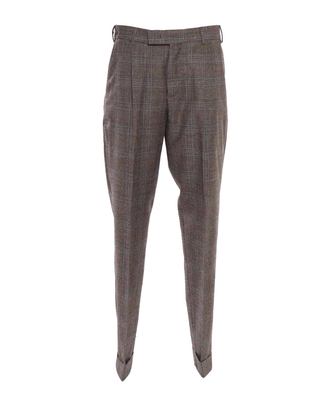 PT Torino Rebel 1 Pleat, Diagonal Pockets, Flap Back Pockets - BROWN