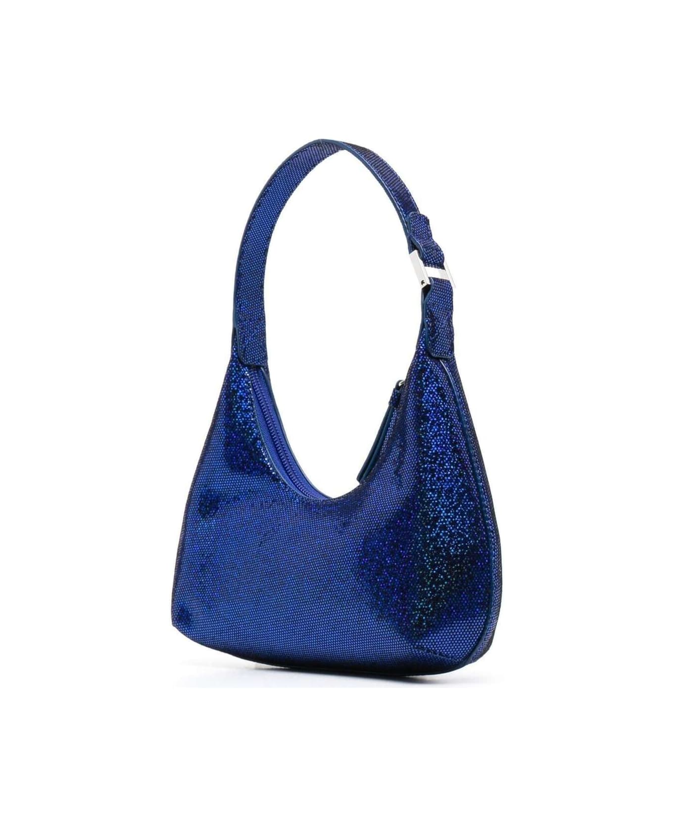 BY FAR Blue Baby Amber Mini Bag Disco Dot Leather Effect Woman - Blu