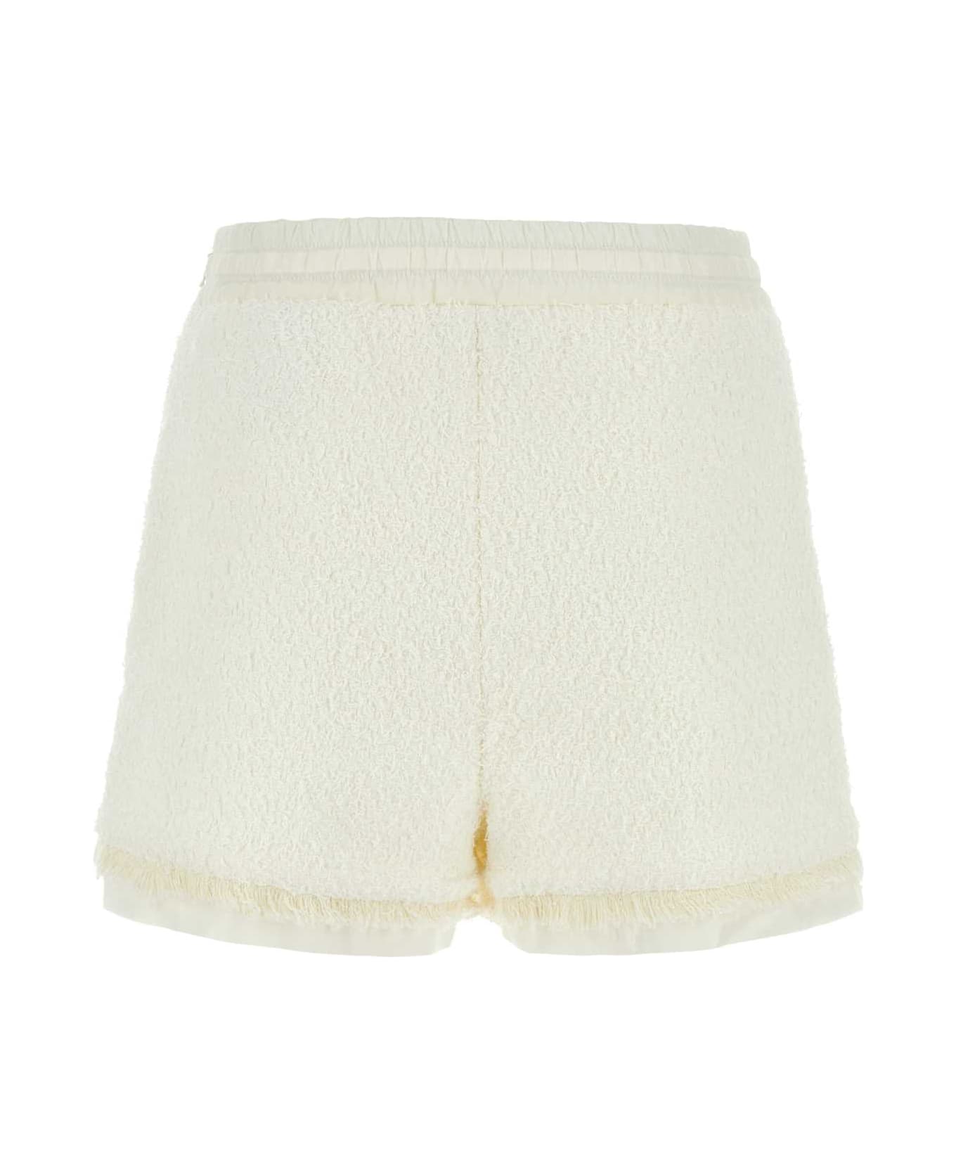 Moncler Ivory Tweed Shorts - 034