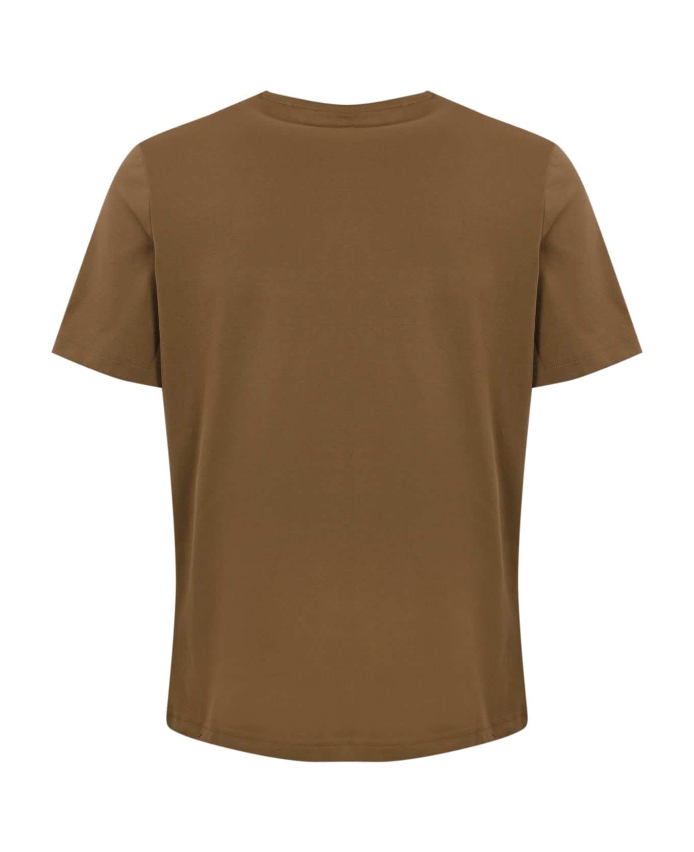 K-Way T-shirt With Logo In Technical Fabric - Brown corda