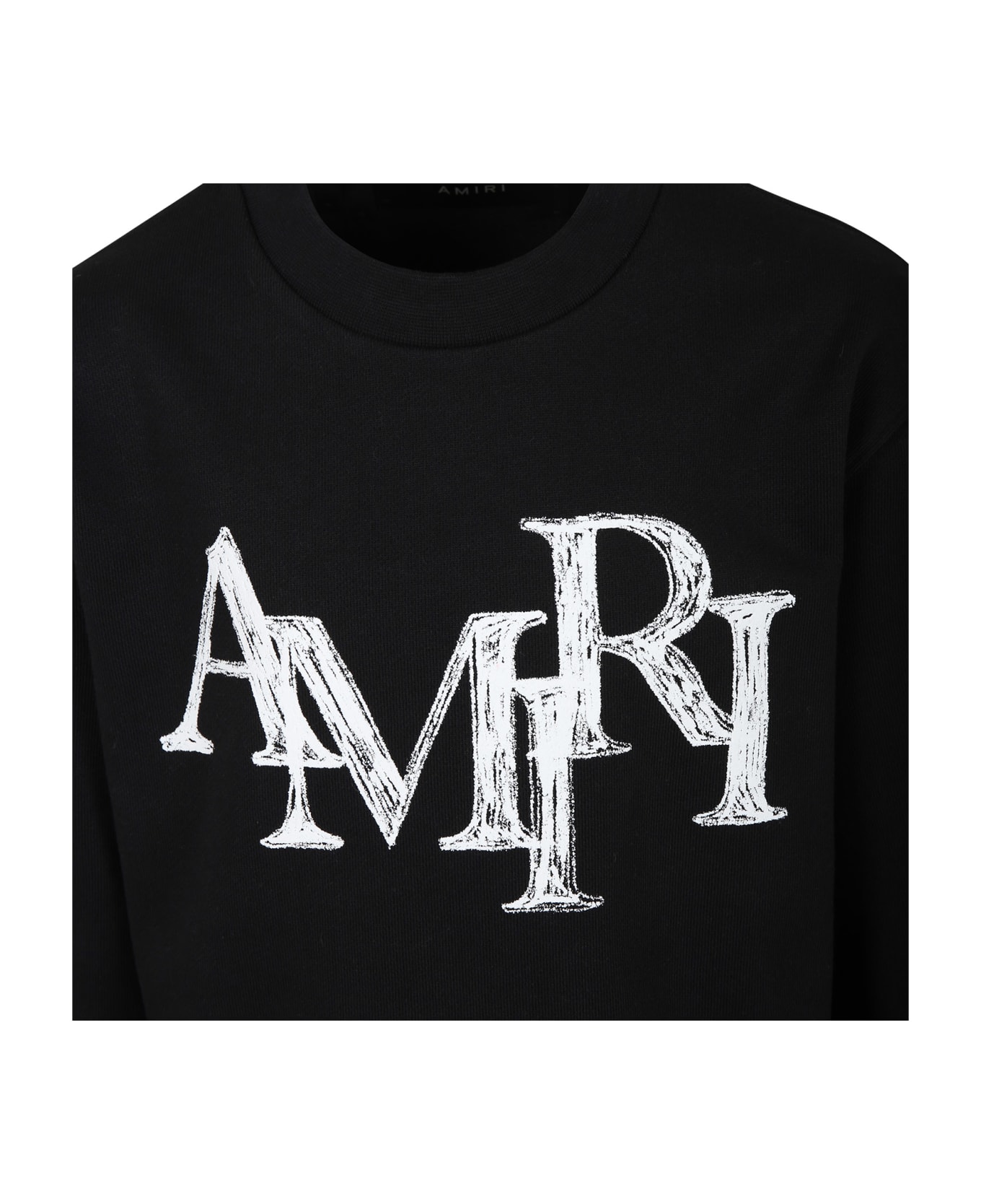 AMIRI Black Sweatshirt For Kids With Logo - Black ニットウェア＆スウェットシャツ