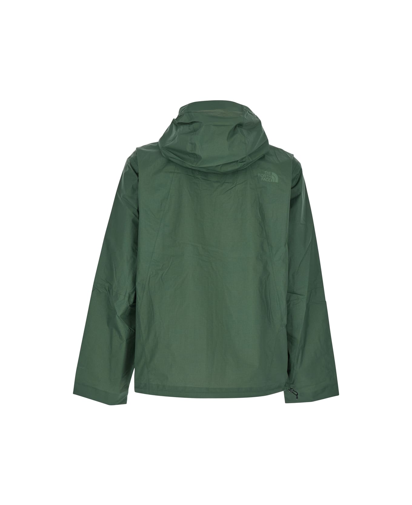 The North Face Green Jacket With Logo Printed On The Front In Tech Fabric Man - Green