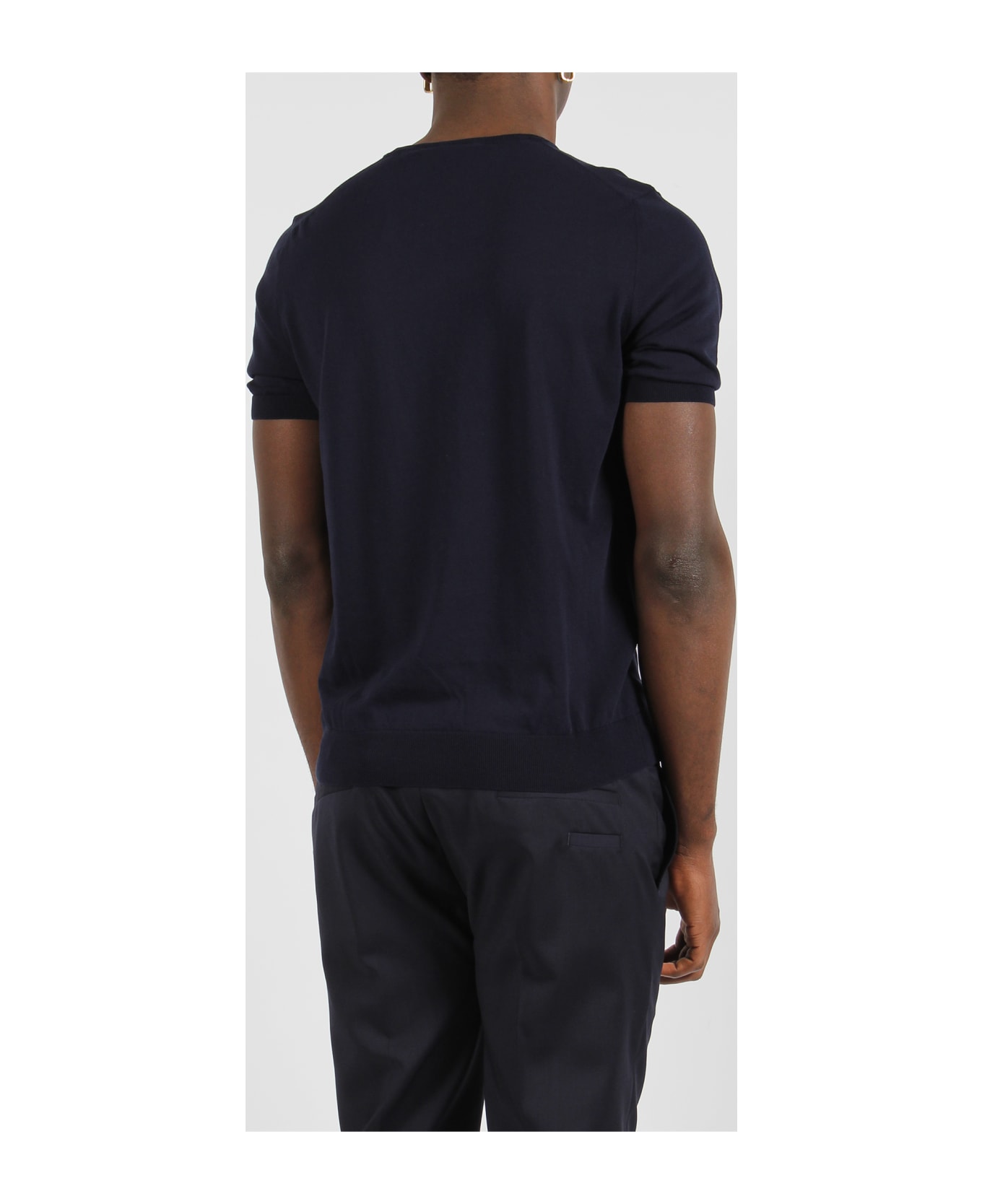 Tagliatore Cotton Knit T-shirt - Blue