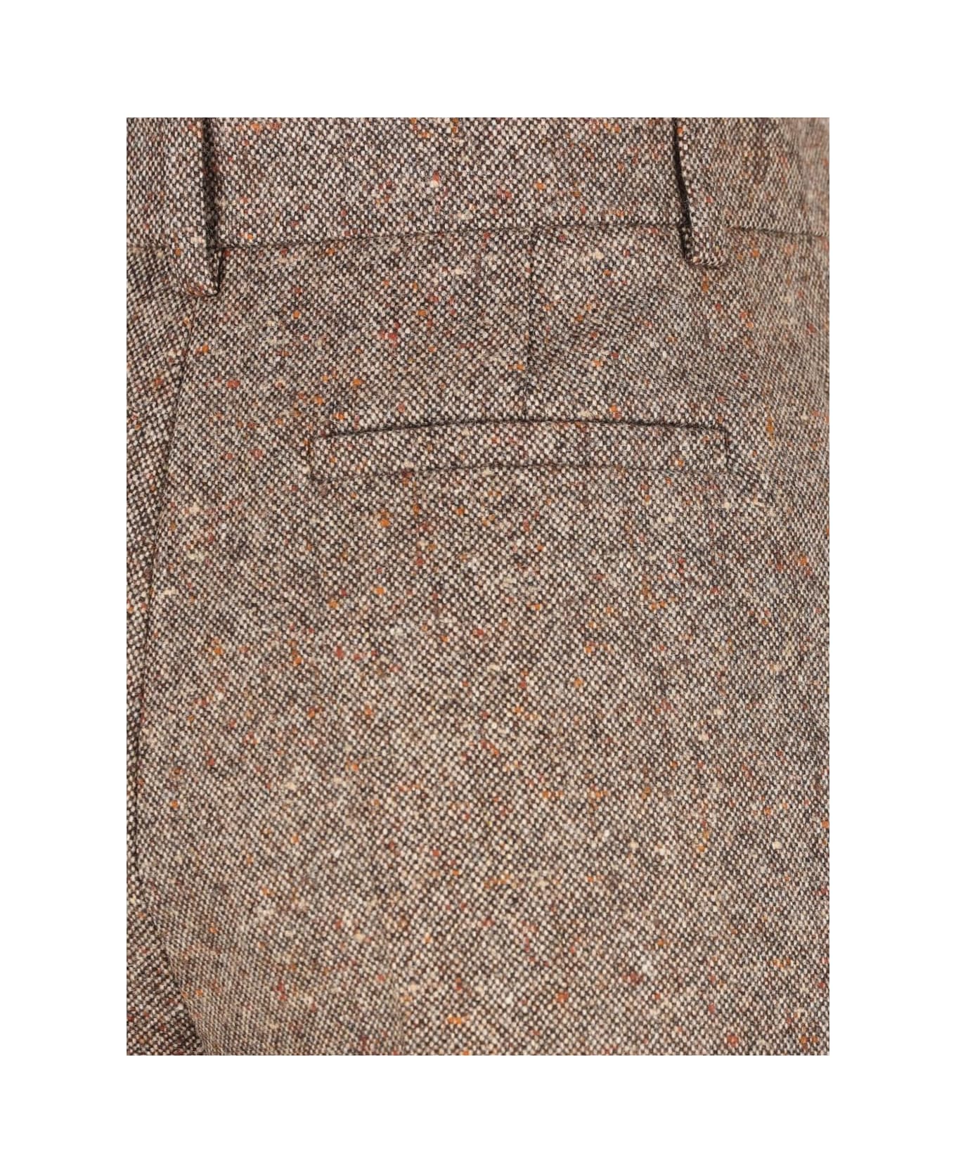 Valentino Wool Wide-leg Trousers - Marrone chiaro