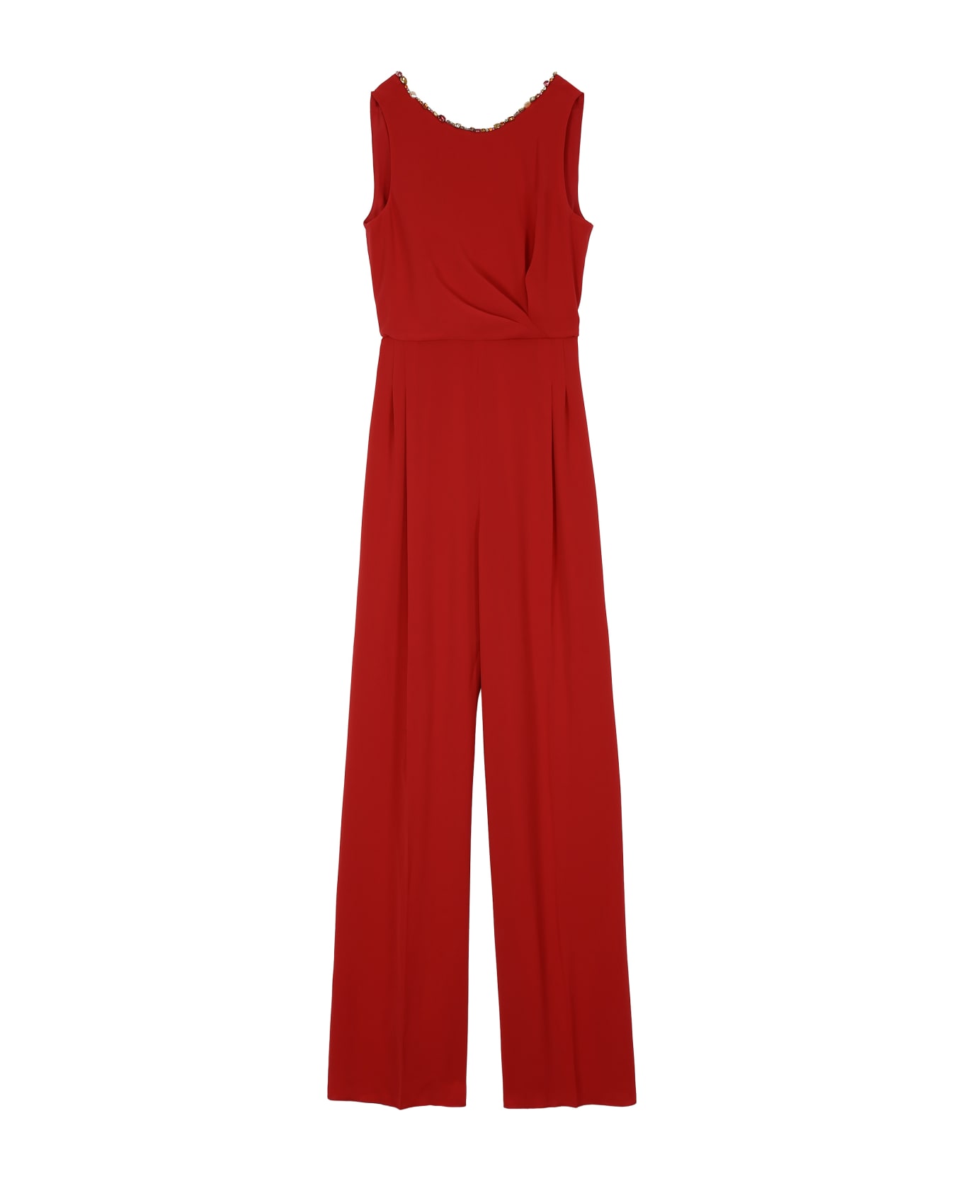 Max Mara Studio Papiri Wide-leg Pants Jumpsuit - red