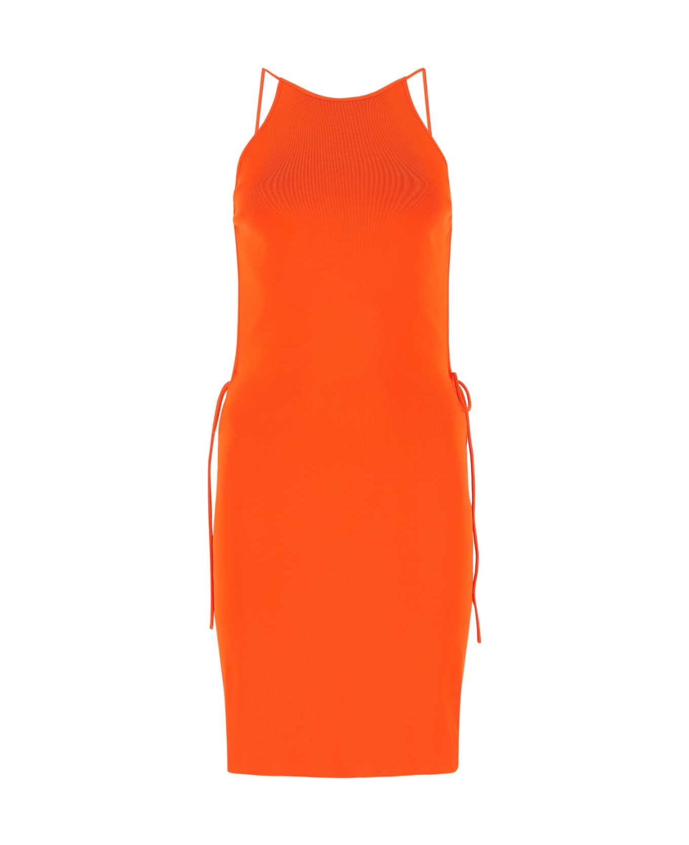 Bottega Veneta Orange Stretch Viscose Blend Dress - 7550