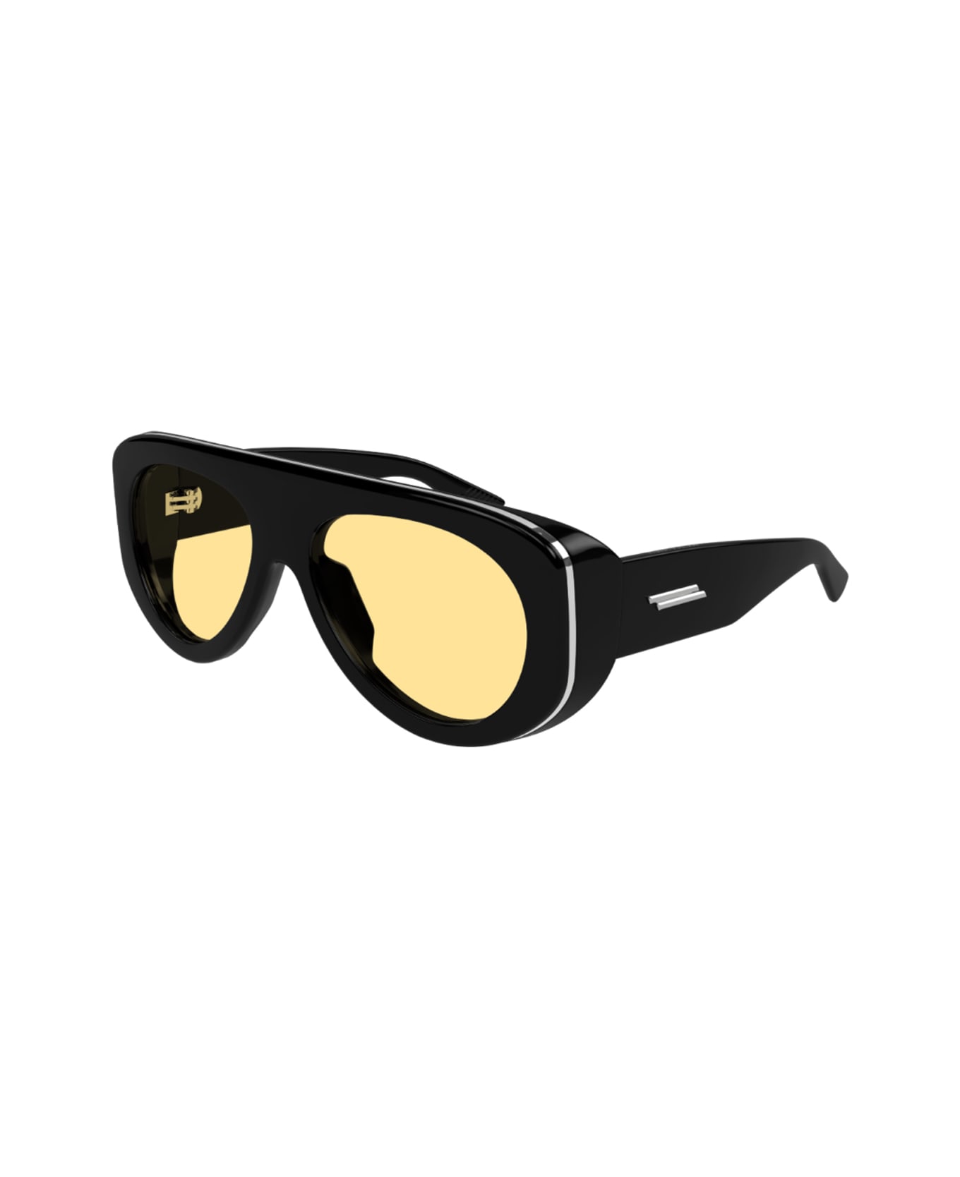 Bottega Veneta Eyewear Bottega Veneta Bv1362s Linea Ribbon 005 Black Orange Sunglasses - Nero
