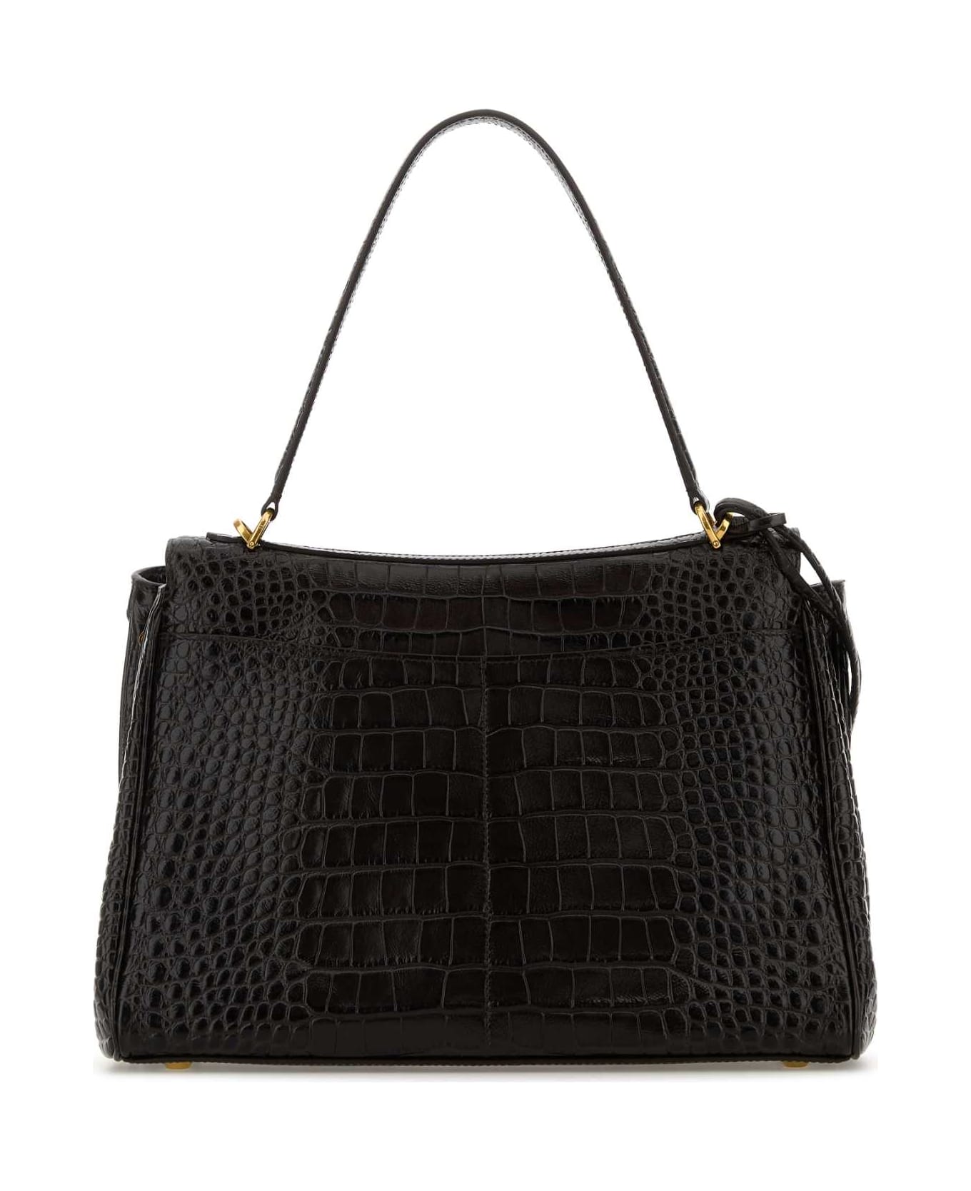 Balenciaga Dark Brown Leather Rodeo Handbag - ESPRESSO