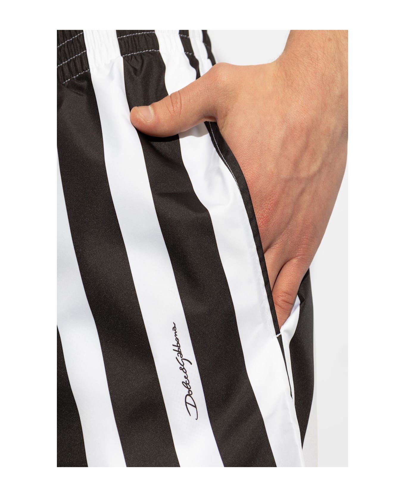 Dolce 
Gabbana Swim Trunks - BLACK/WHITE