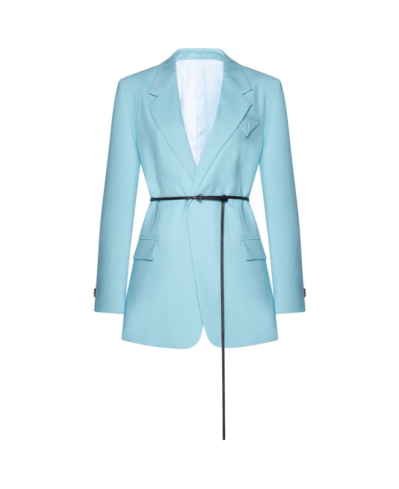 Bottega Veneta Belted-waist Twill Jacket - PALE BLUE ブレザー
