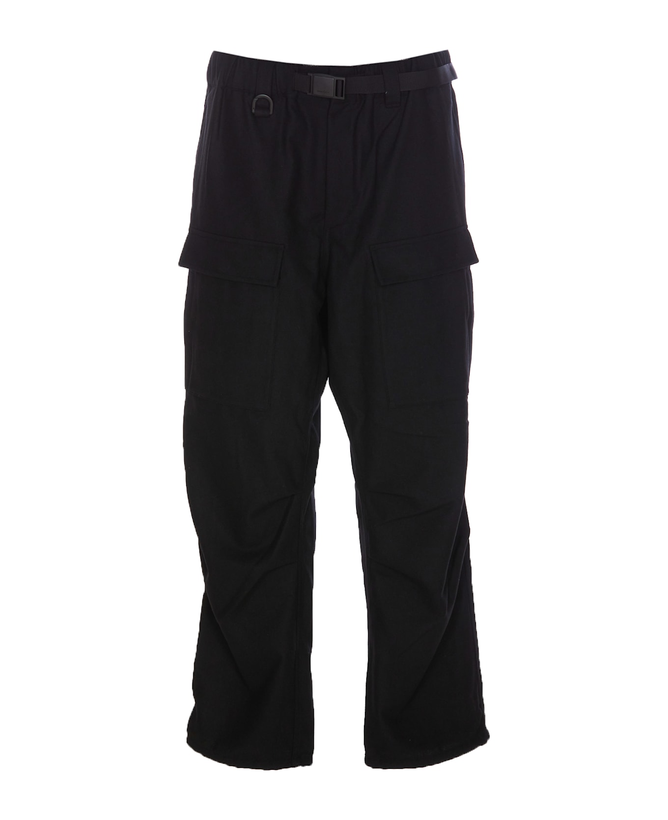 Y-3 Flannel Cargo Pants - Black