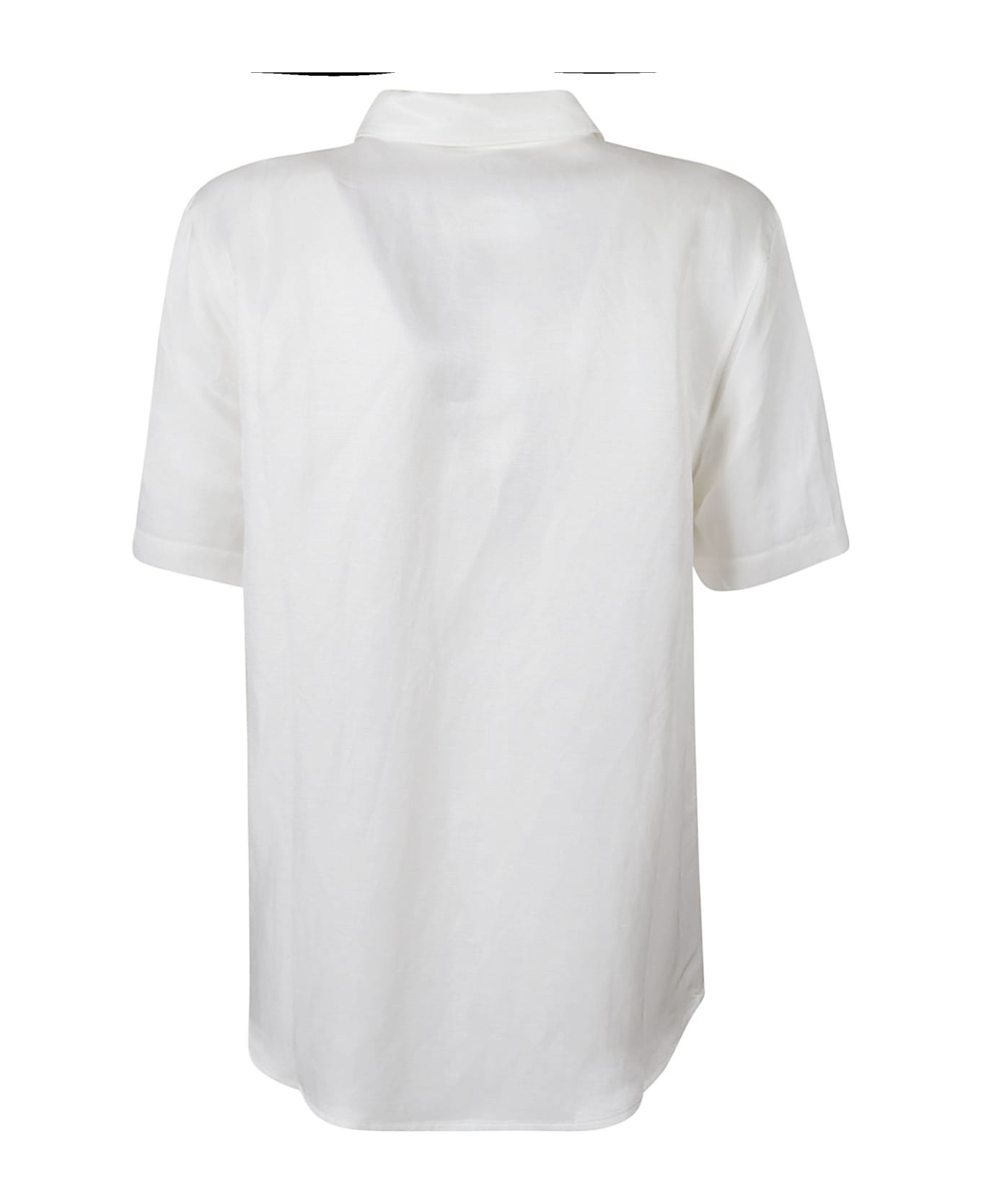 Anine Bing Short-sleeved Plain Shirt - White シャツ