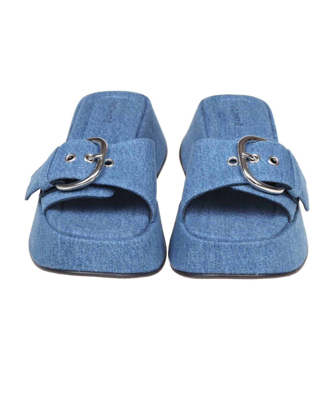 Vic Matié ' Denim Sandal With Buckle - Blue