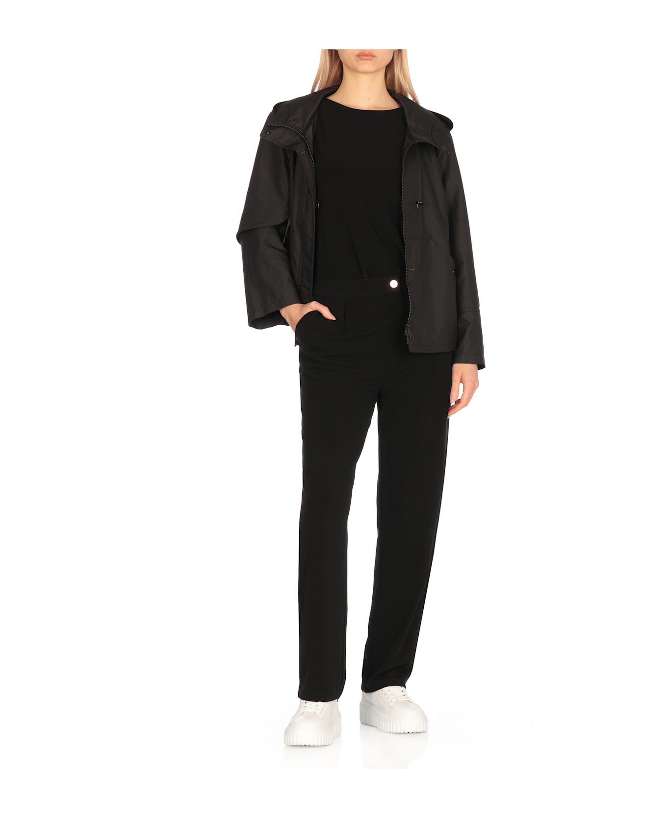 Fay Short Sleeve Blouse - Black