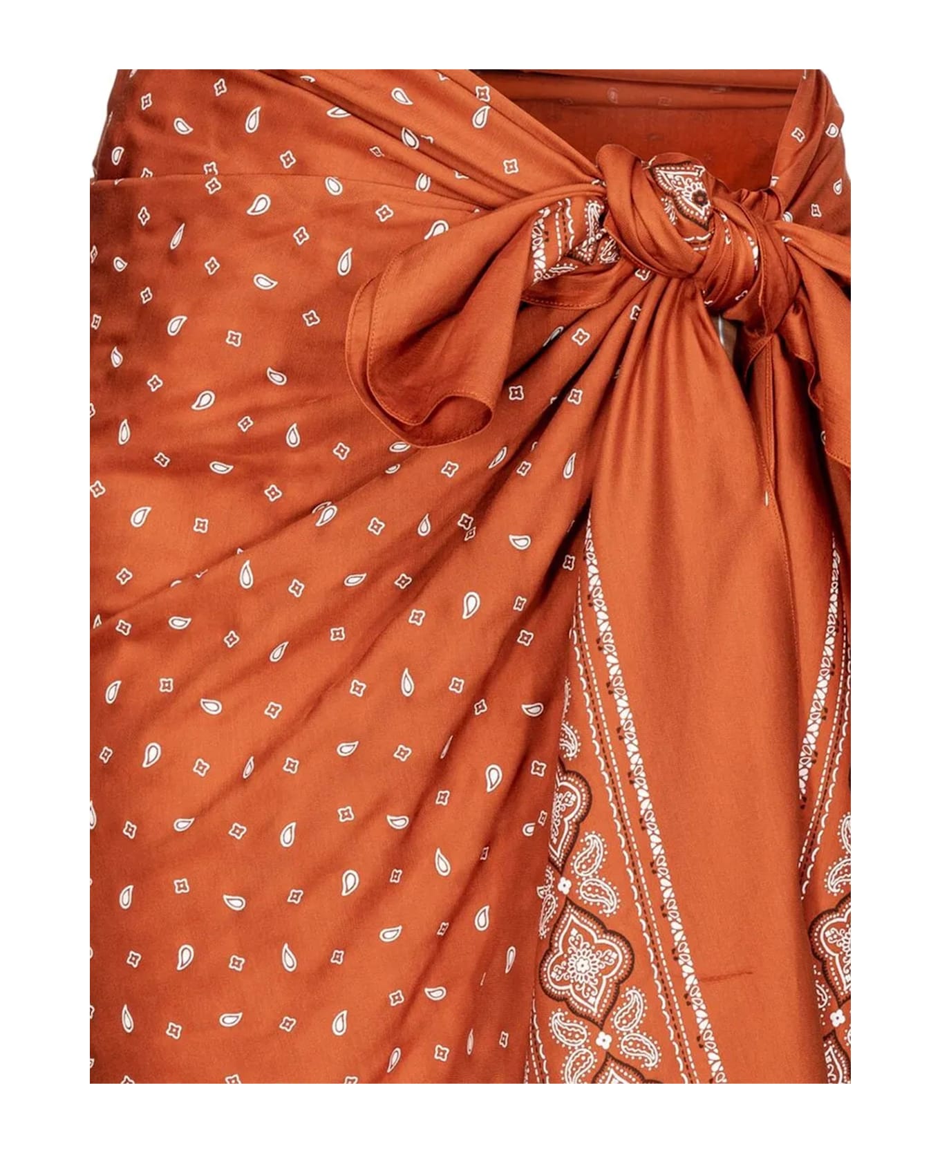 Pinko Bandana Print Viscose Skirt Pinko - Orange