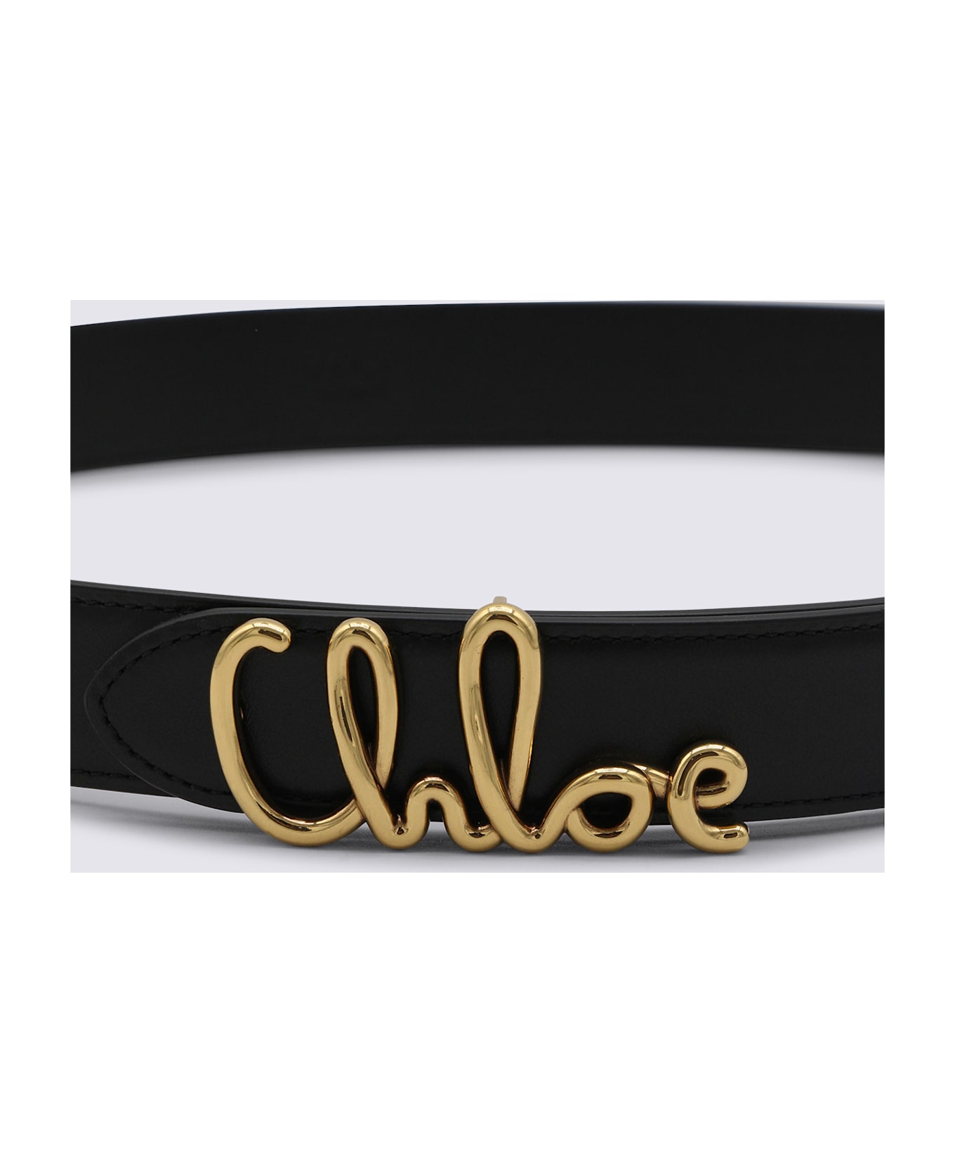 Chloé Black Leather Belt - Black