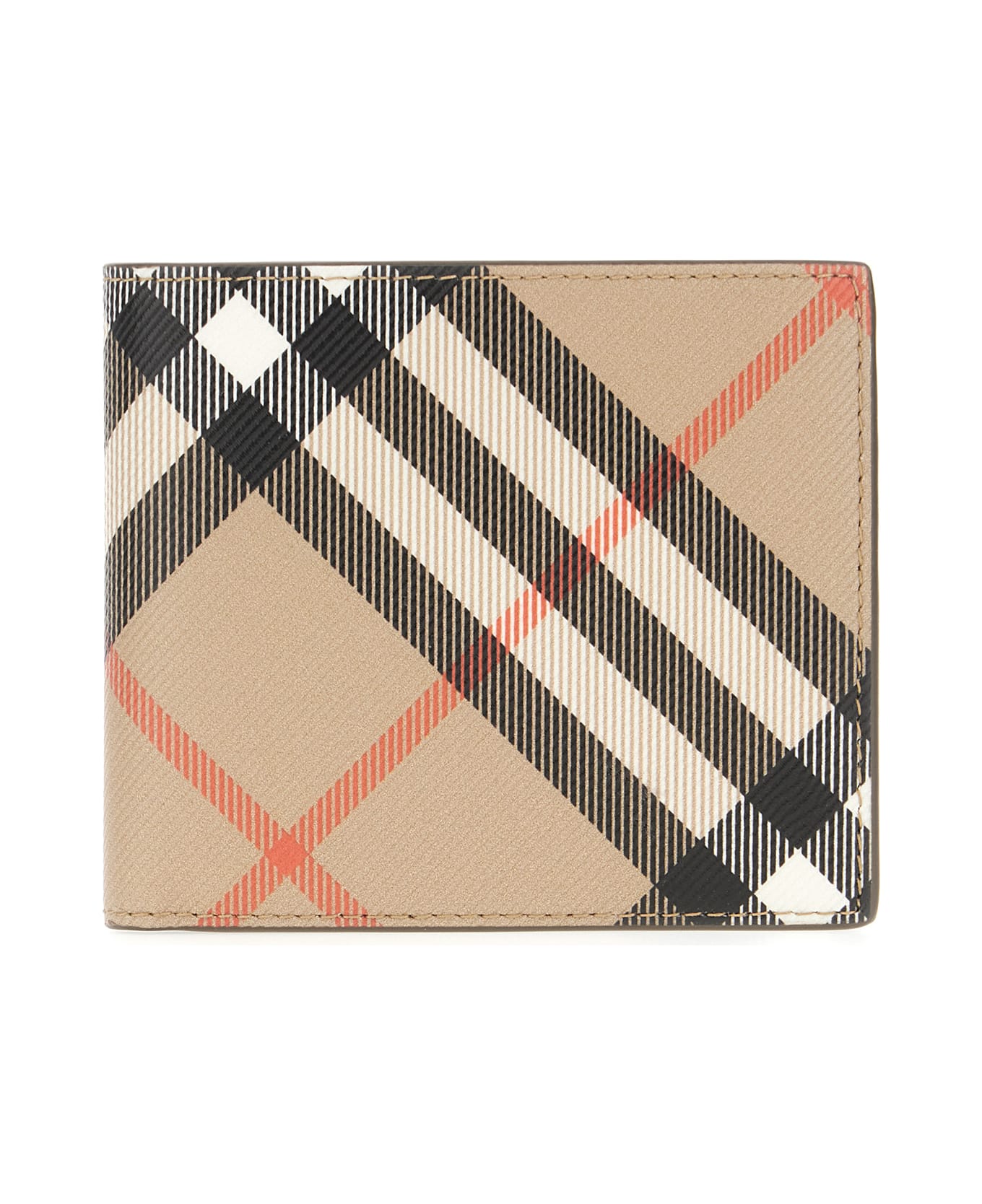 Burberry Printed Fabric Wallet - SAND