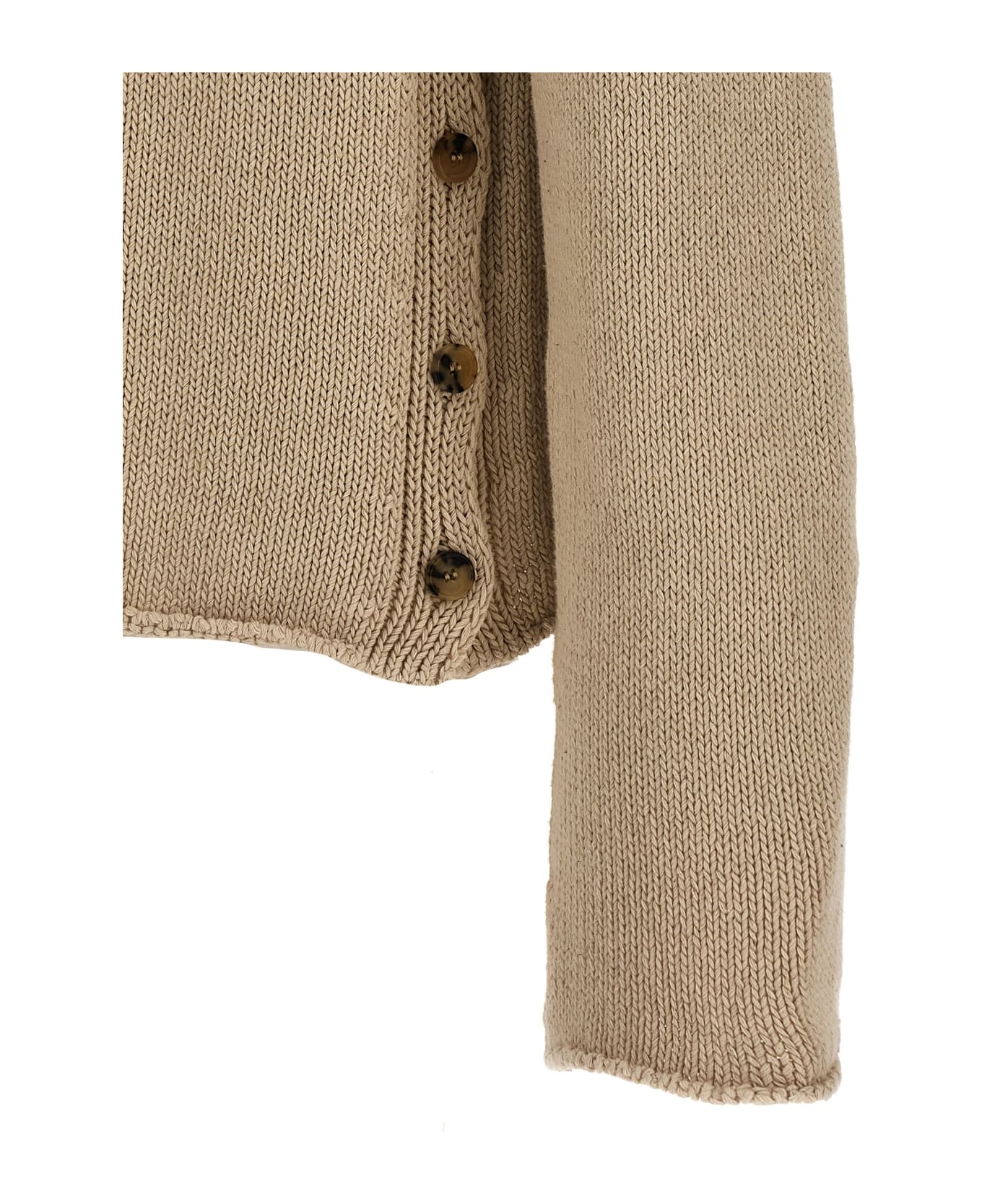 Courrèges Side Opening Sweater - Beige