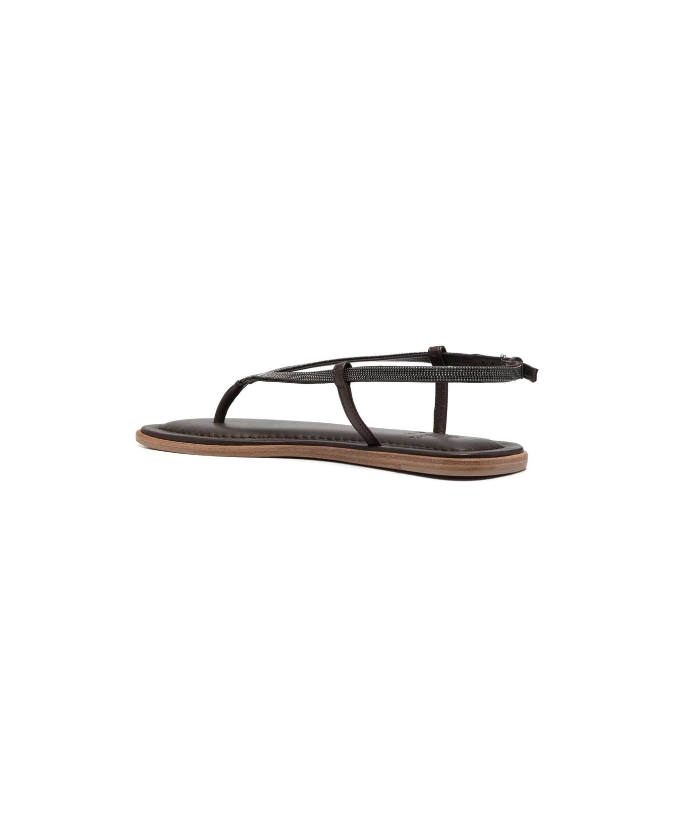 Brunello Cucinelli Slim Sandals - Dark Brown サンダル
