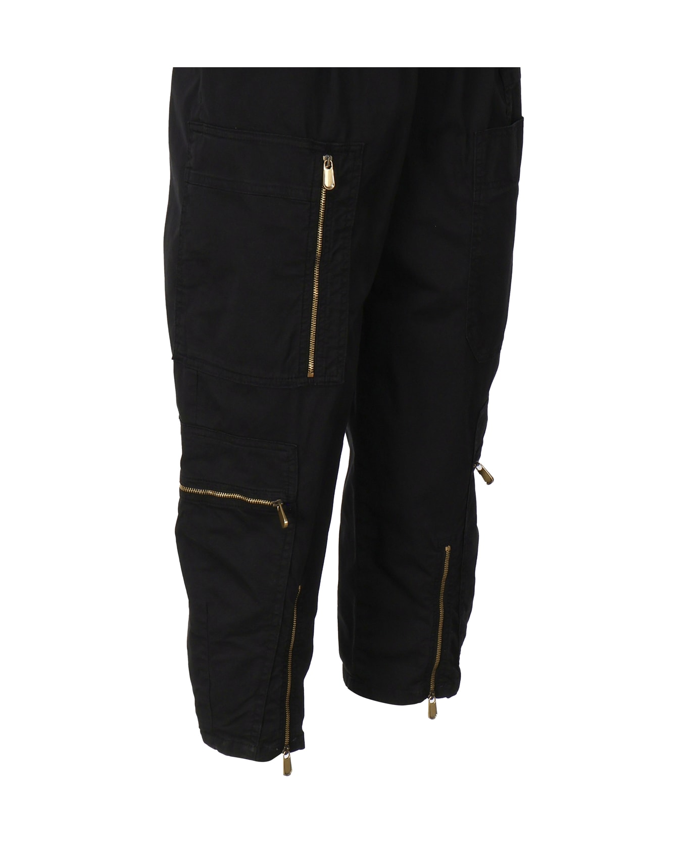 Pinko Stretch Tricotine Multi-pocket Trousers - Black
